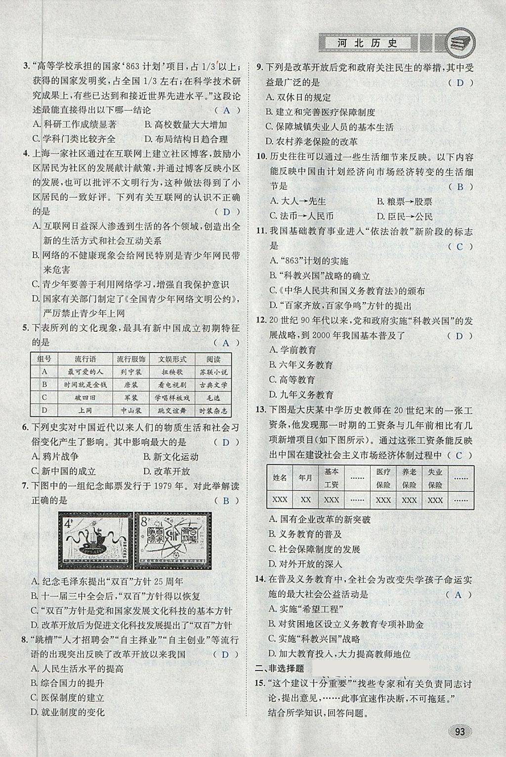 2018年中考2号河北考试说明的说明历史 第89页