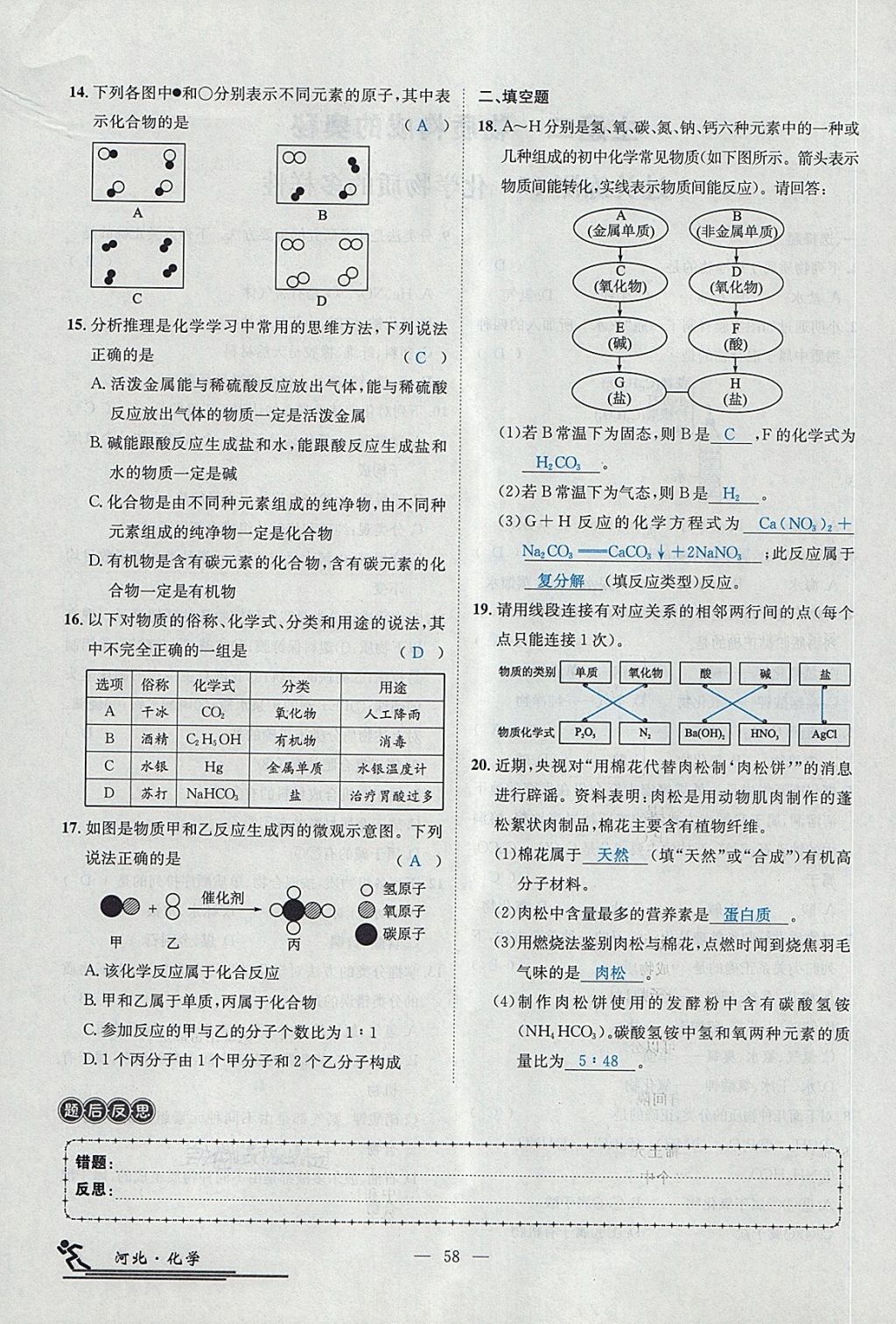 2018年中考2號(hào)河北考試說明的說明化學(xué) 第188頁(yè)