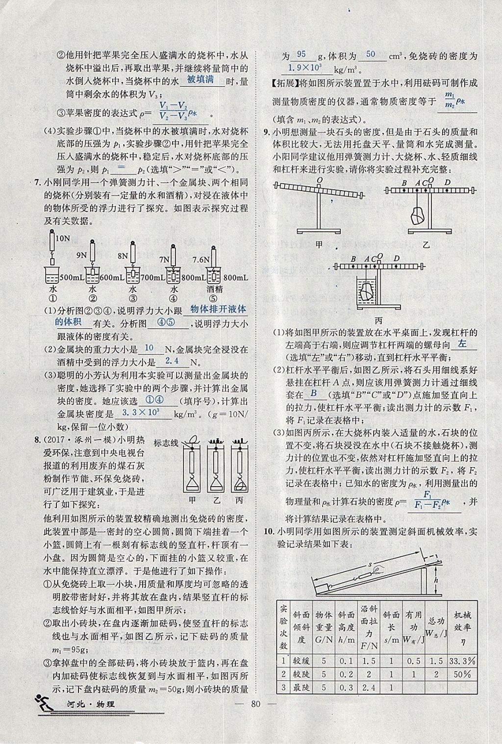 2018年中考2號河北考試說明的說明物理 第203頁