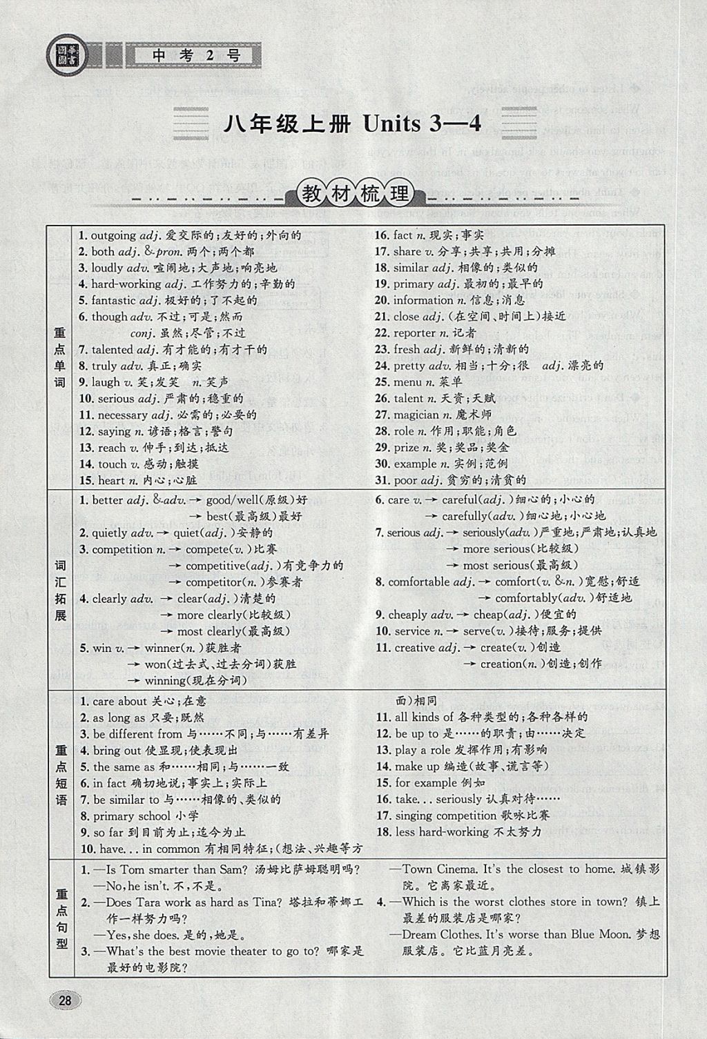 2018年中考2號(hào)河北考試說(shuō)明的說(shuō)明英語(yǔ) 第28頁(yè)