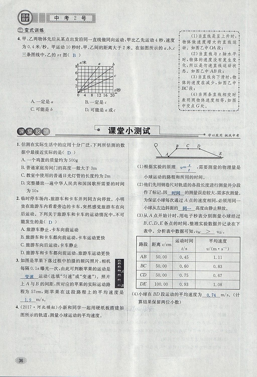 2018年中考2號河北考試說明的說明物理 第36頁