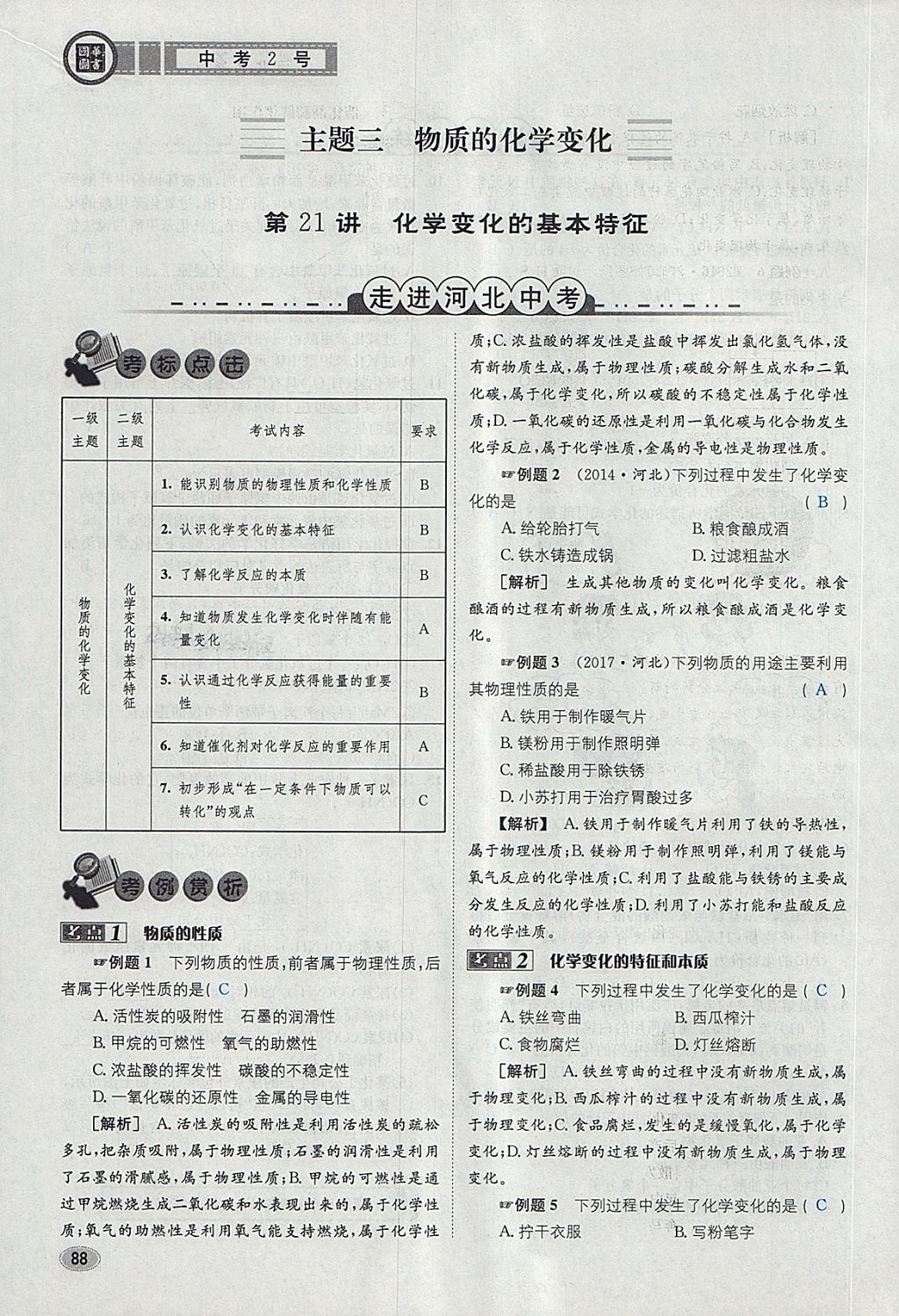 2018年中考2號河北考試說明的說明化學(xué) 第30頁