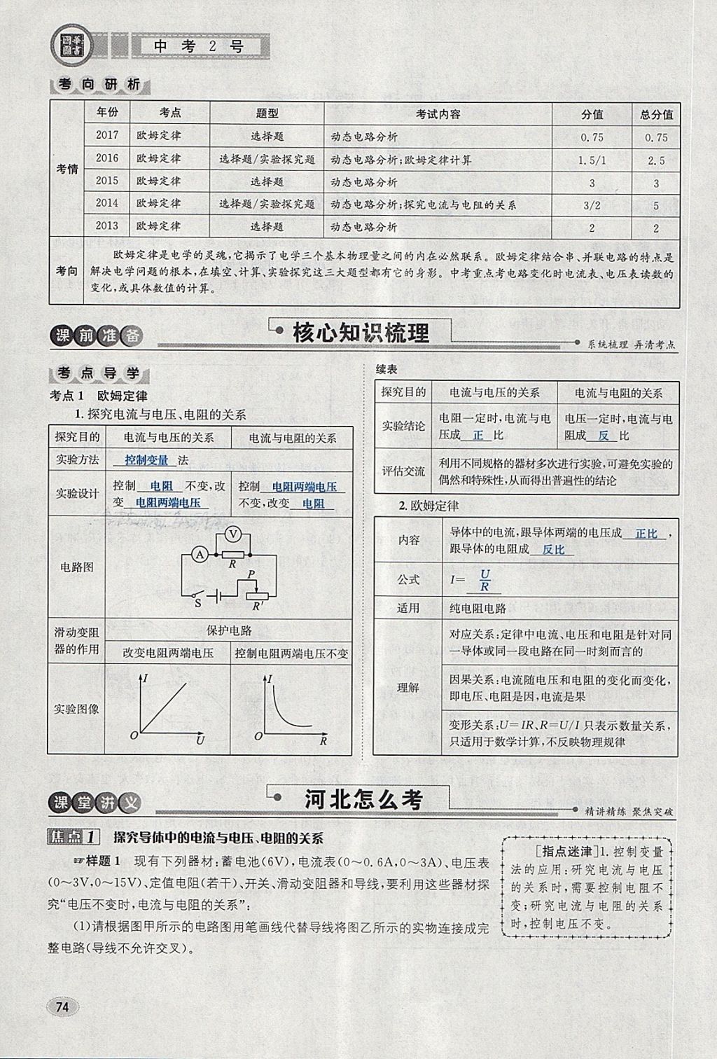 2018年中考2號河北考試說明的說明物理 第74頁