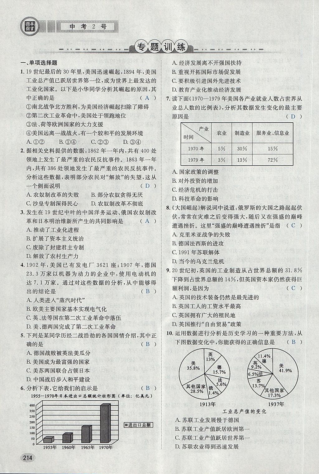 2018年中考2号河北考试说明的说明历史 第210页