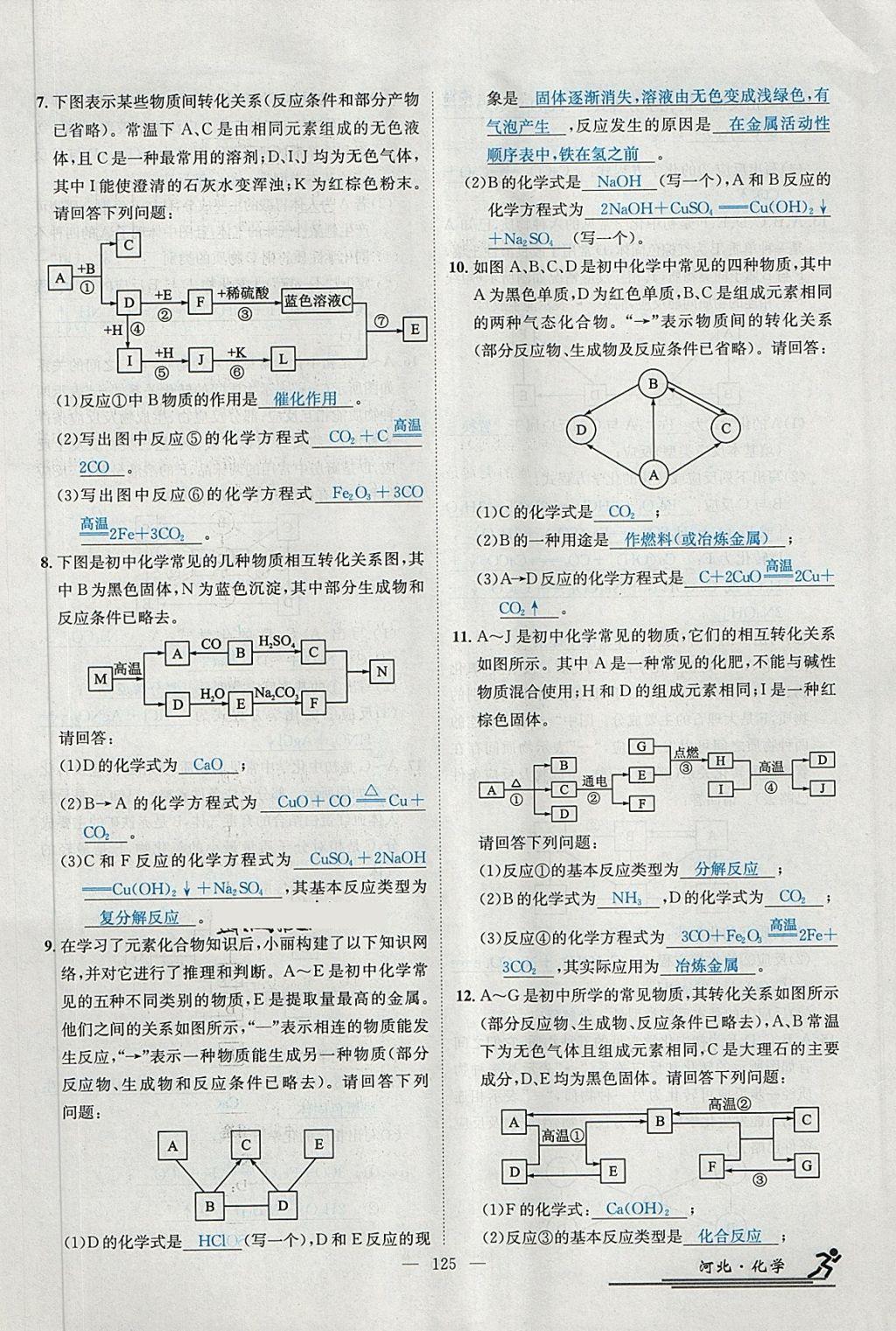 2018年中考2號河北考試說明的說明化學 第255頁