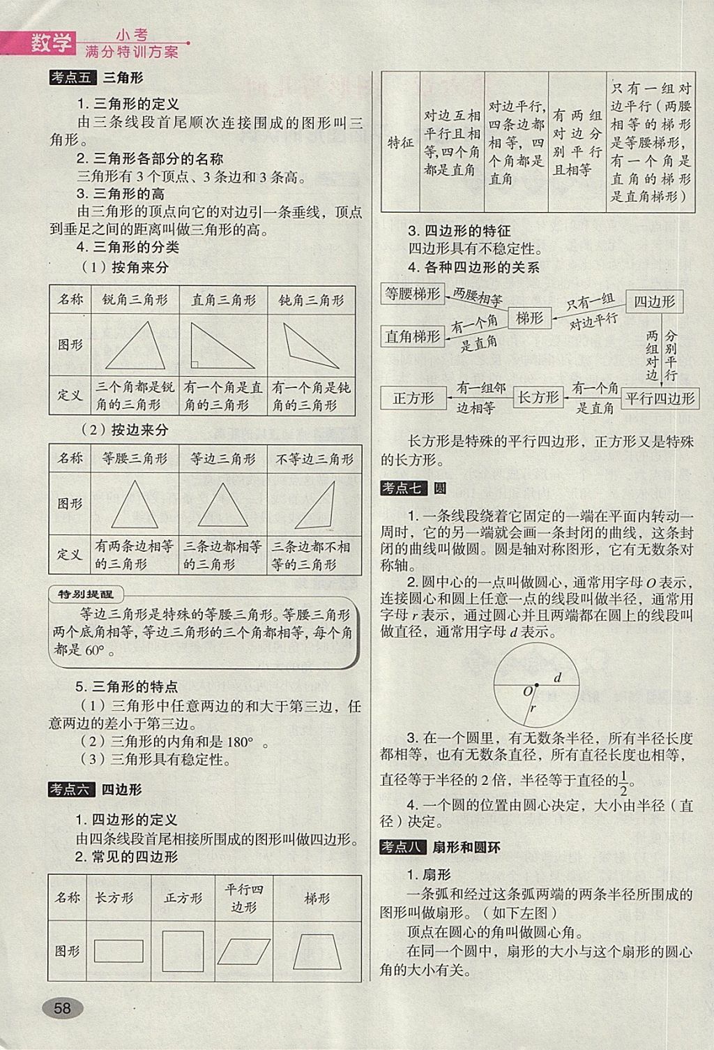 2018年名師面對(duì)面小考滿分特訓(xùn)方案數(shù)學(xué) 第128頁(yè)