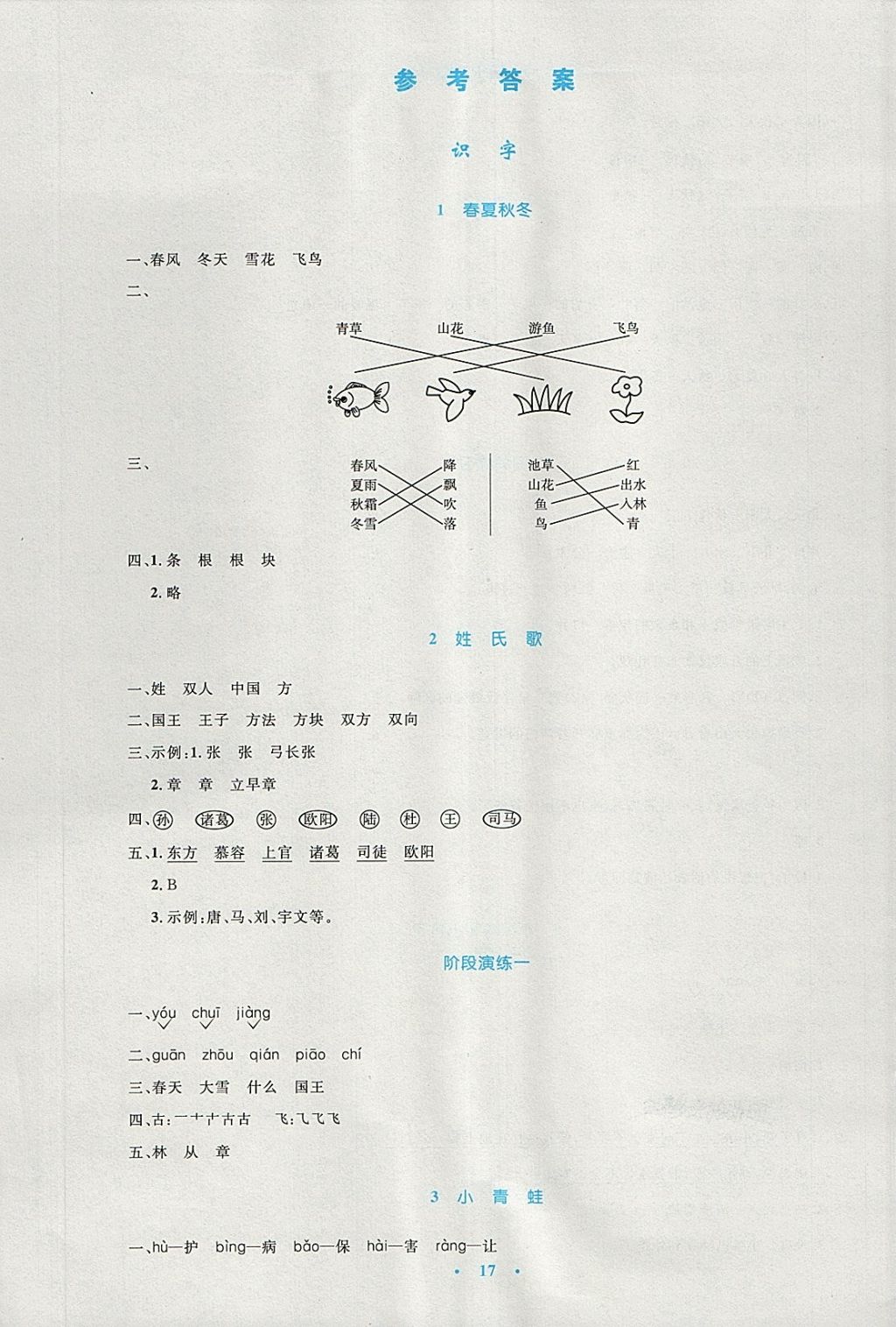 2018年小学同步测控优化设计一年级语文下册人教版 第1页