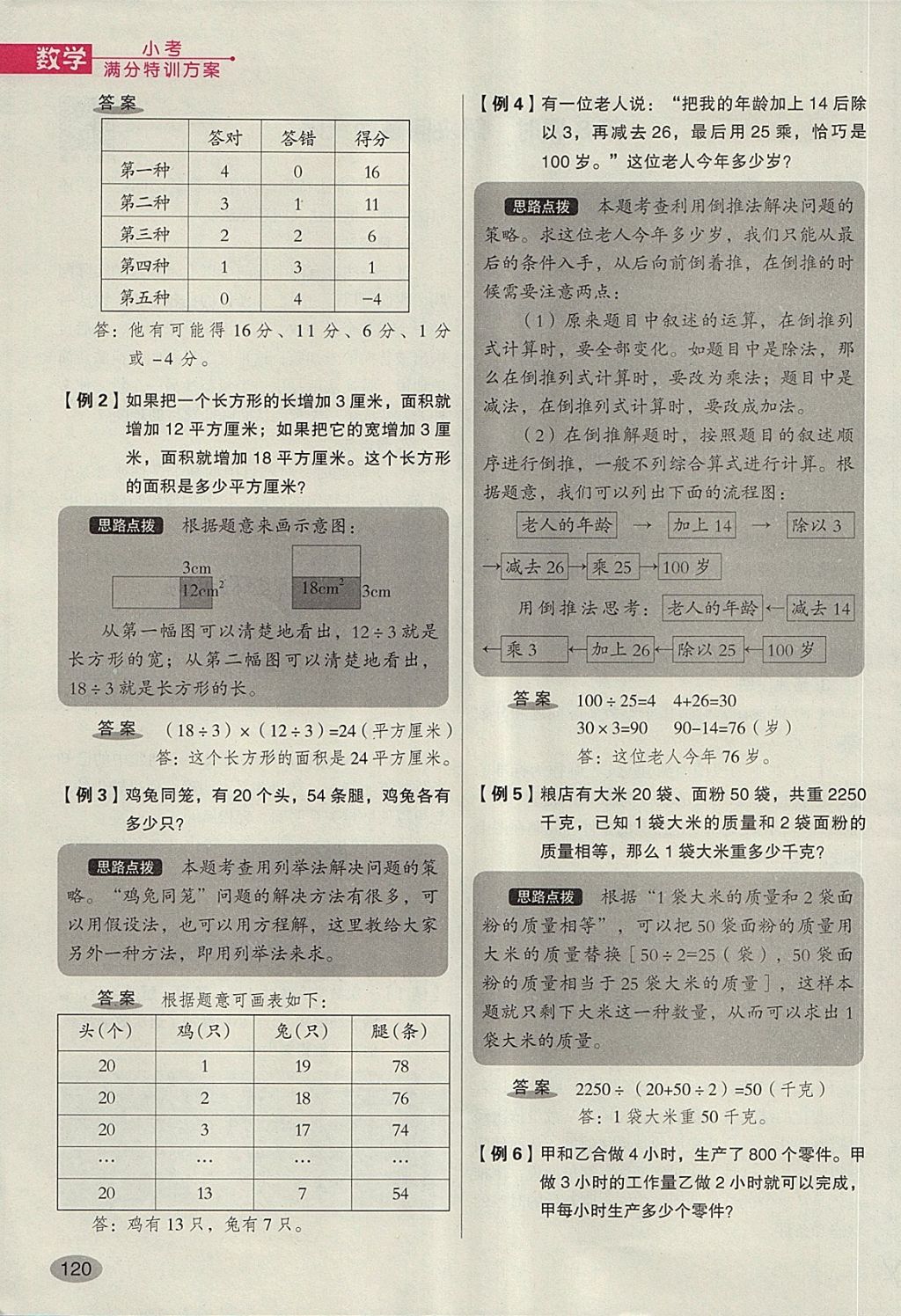 2018年名師面對面小考滿分特訓(xùn)方案數(shù)學(xué) 第123頁