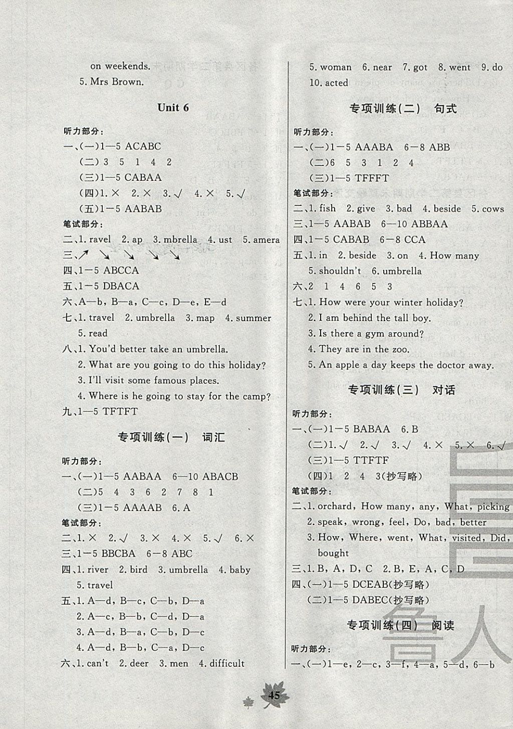 2018年一卷通新課堂單元測試卷五年級英語下冊 第13頁