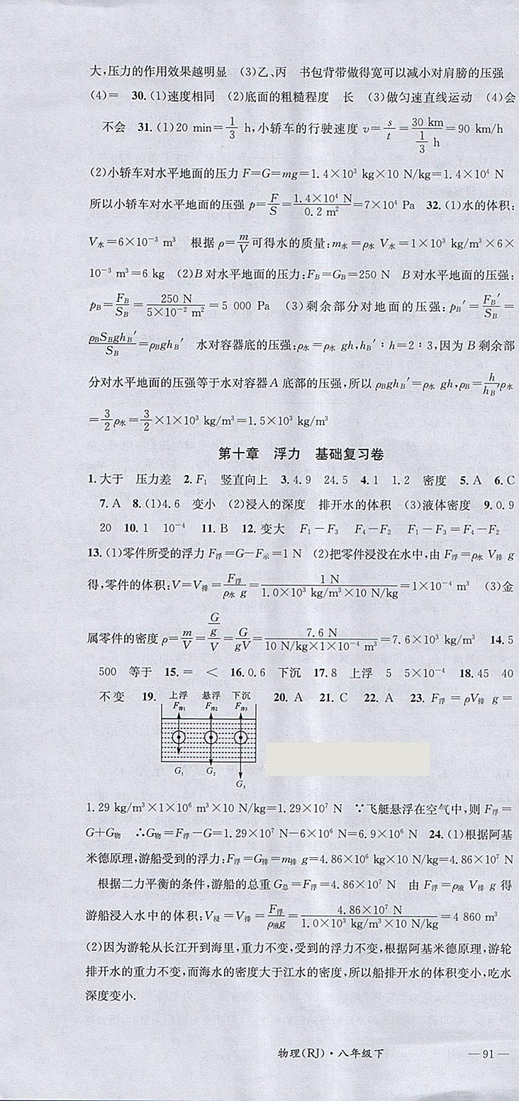 2018年名校測試卷八年級物理下冊廣州經(jīng)濟出版社 第4頁