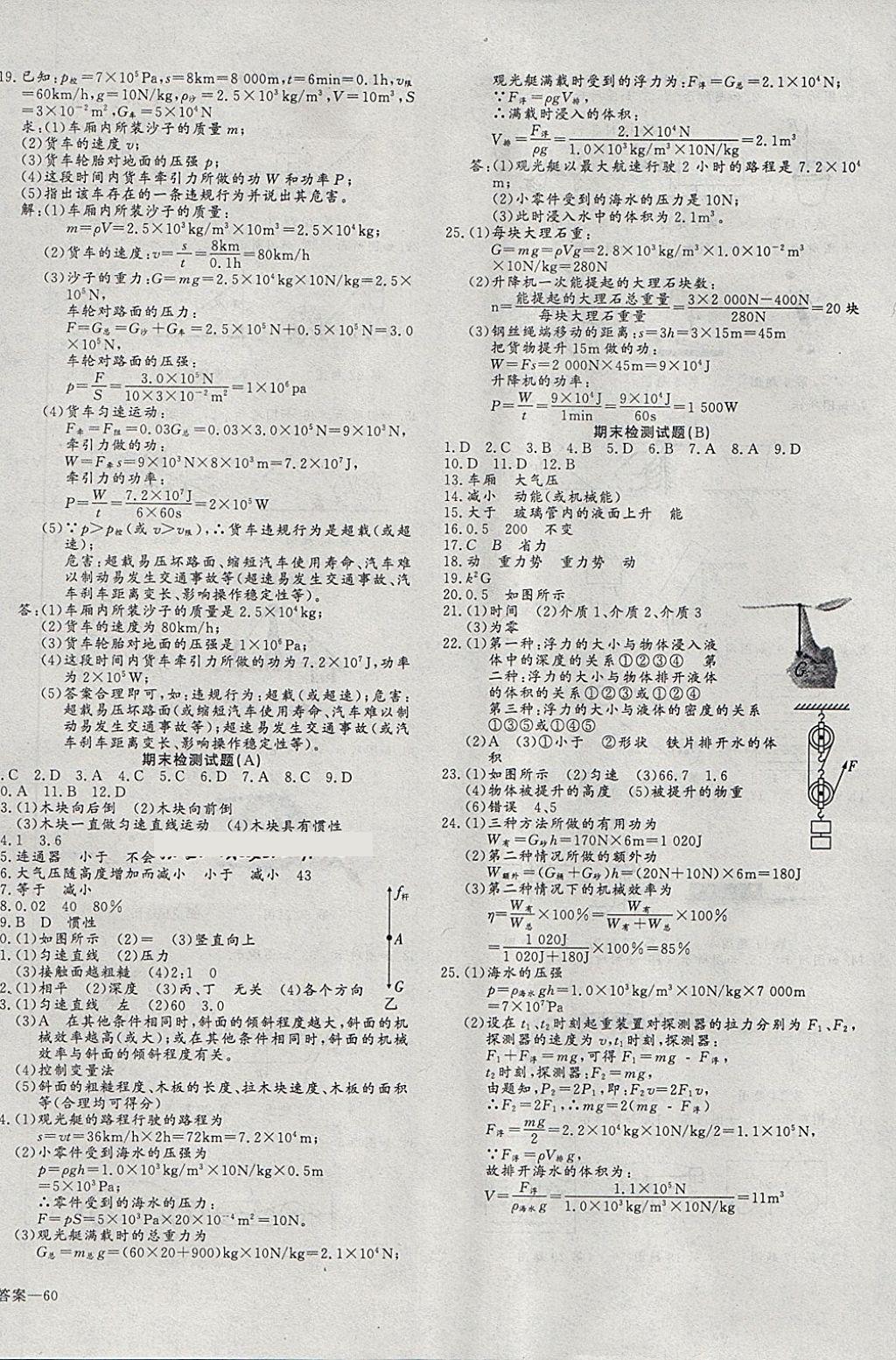 2018年同步檢測金卷八年級物理下冊人教版 第12頁