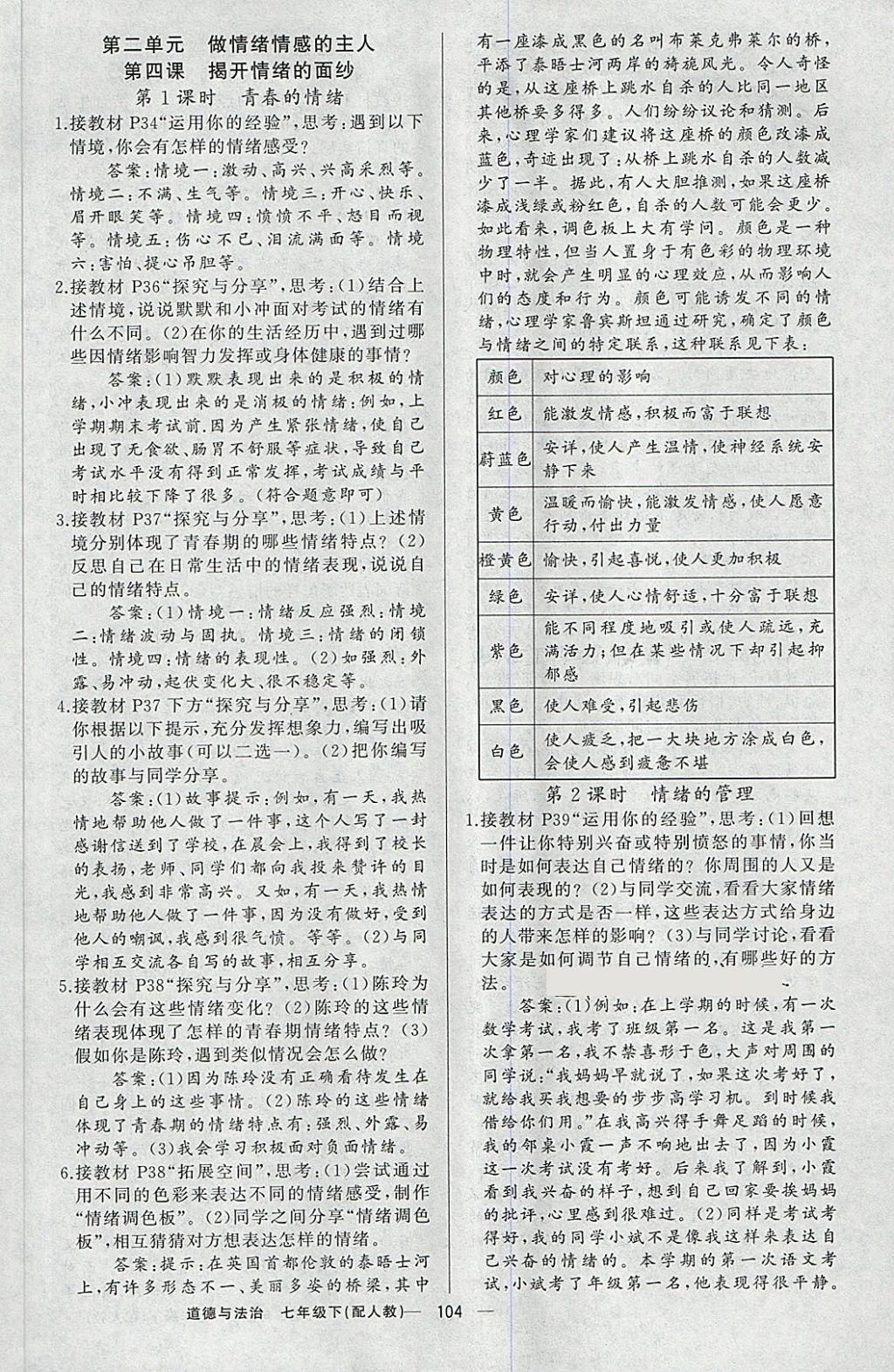 2018年四清導(dǎo)航七年級道德與法治下冊人教版 第22頁