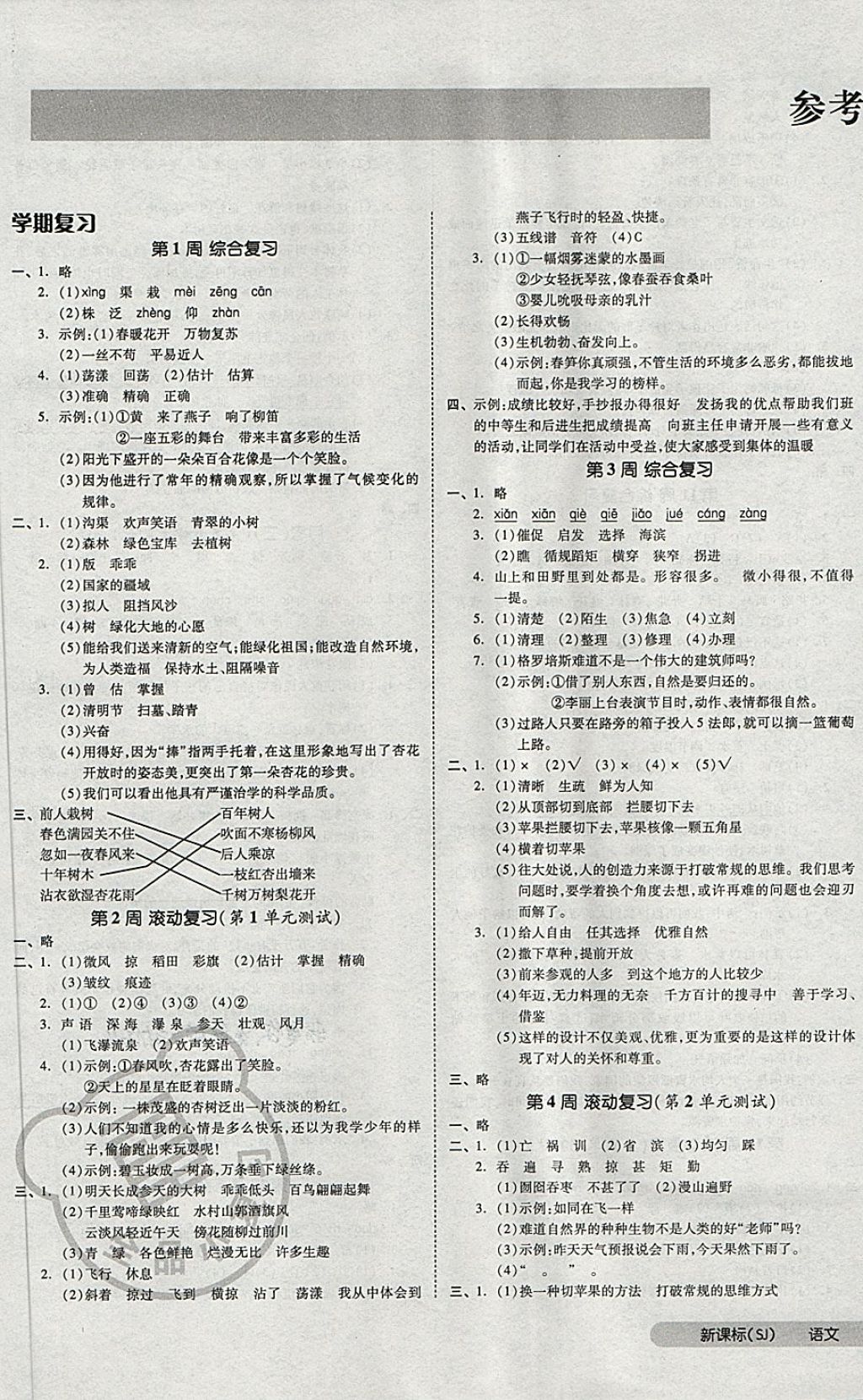 2018年全品小復(fù)習(xí)四年級(jí)語(yǔ)文下冊(cè)蘇教版 第1頁(yè)