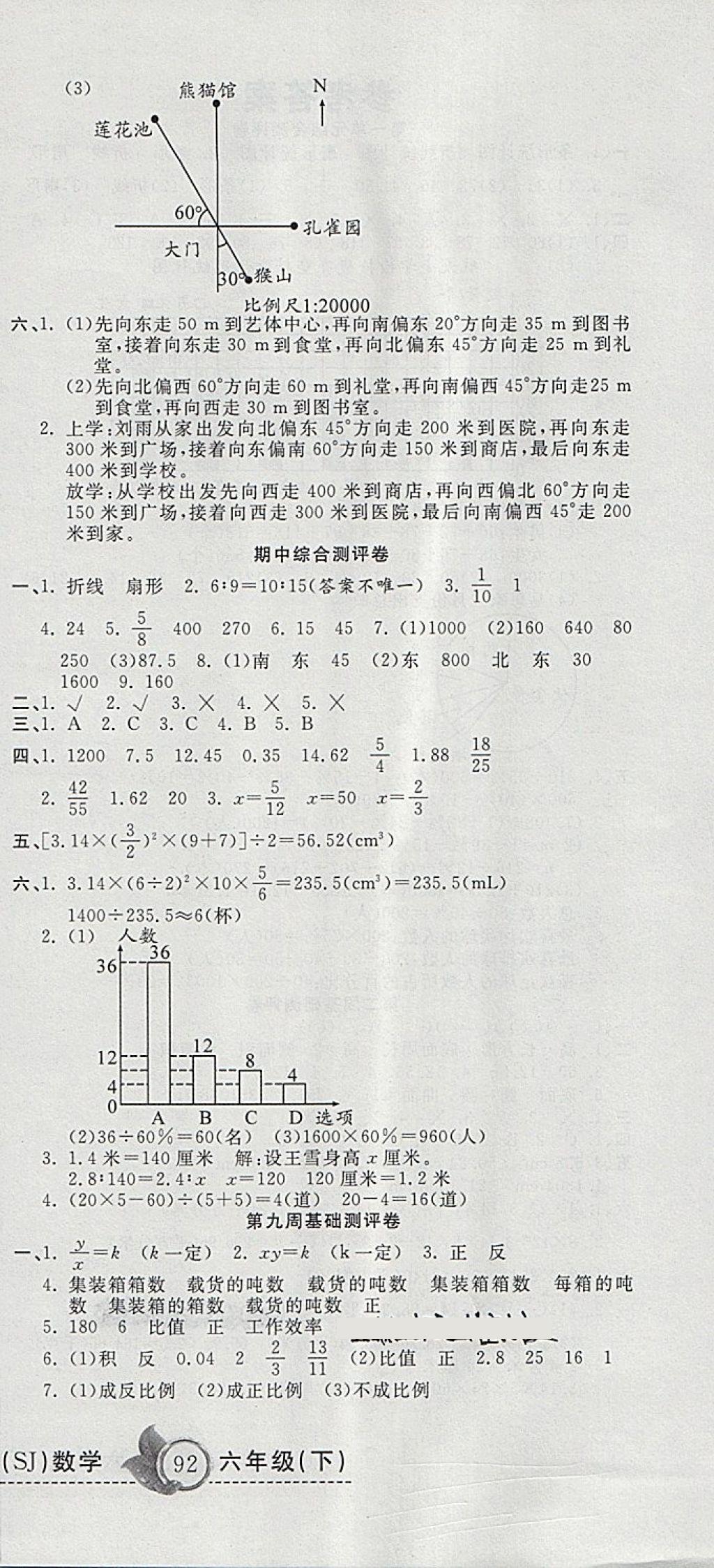 2018年一本好卷六年級數(shù)學(xué)下冊蘇教版 第6頁