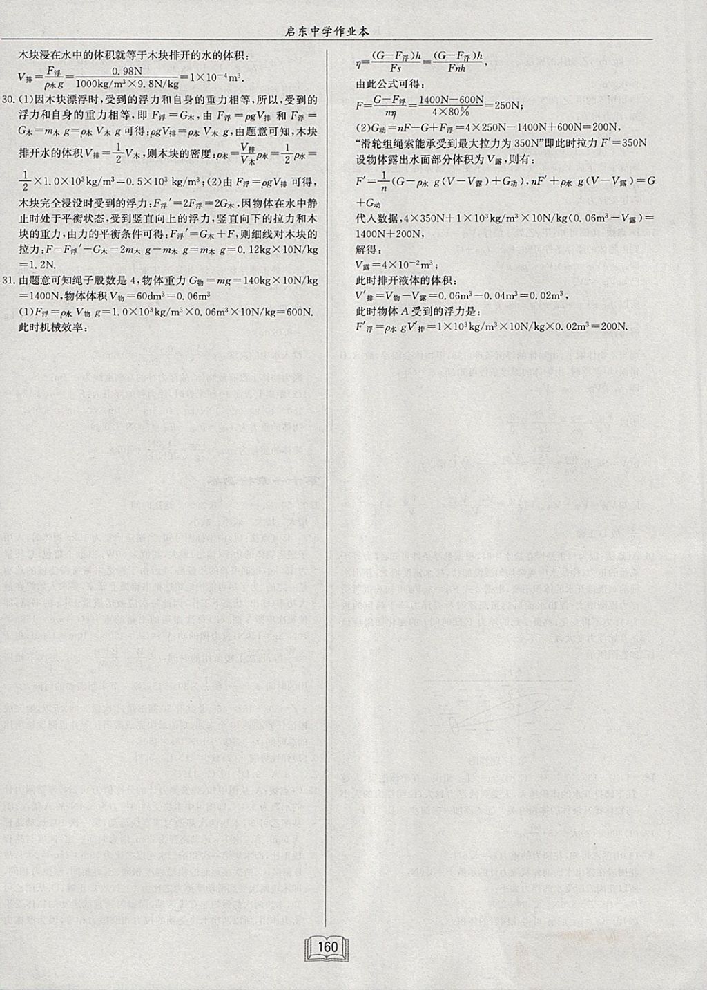 2018年啟東中學作業(yè)本八年級物理下冊人教版 第24頁