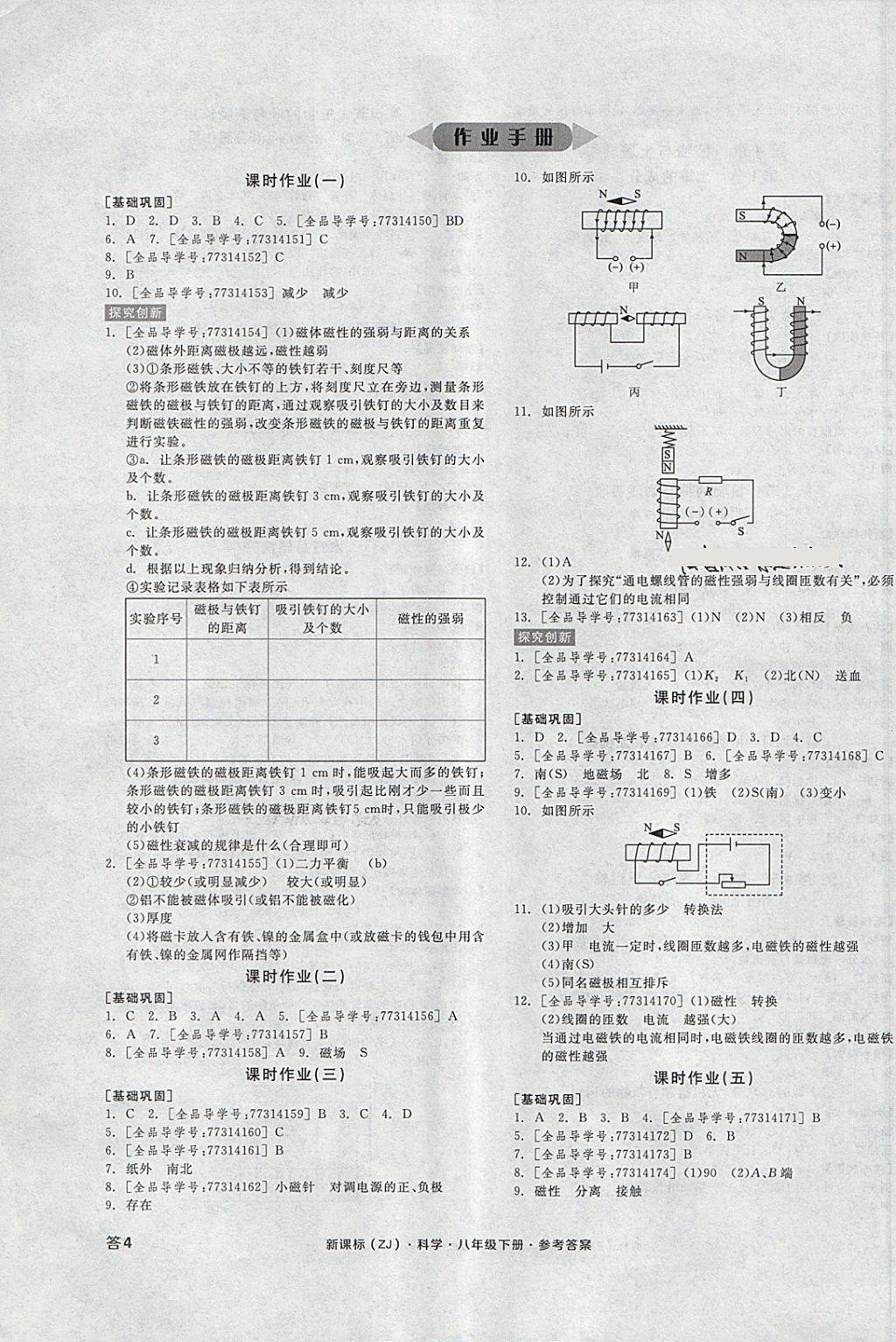 2018年全品學(xué)練考八年級(jí)科學(xué)下冊(cè)浙教版 第7頁(yè)