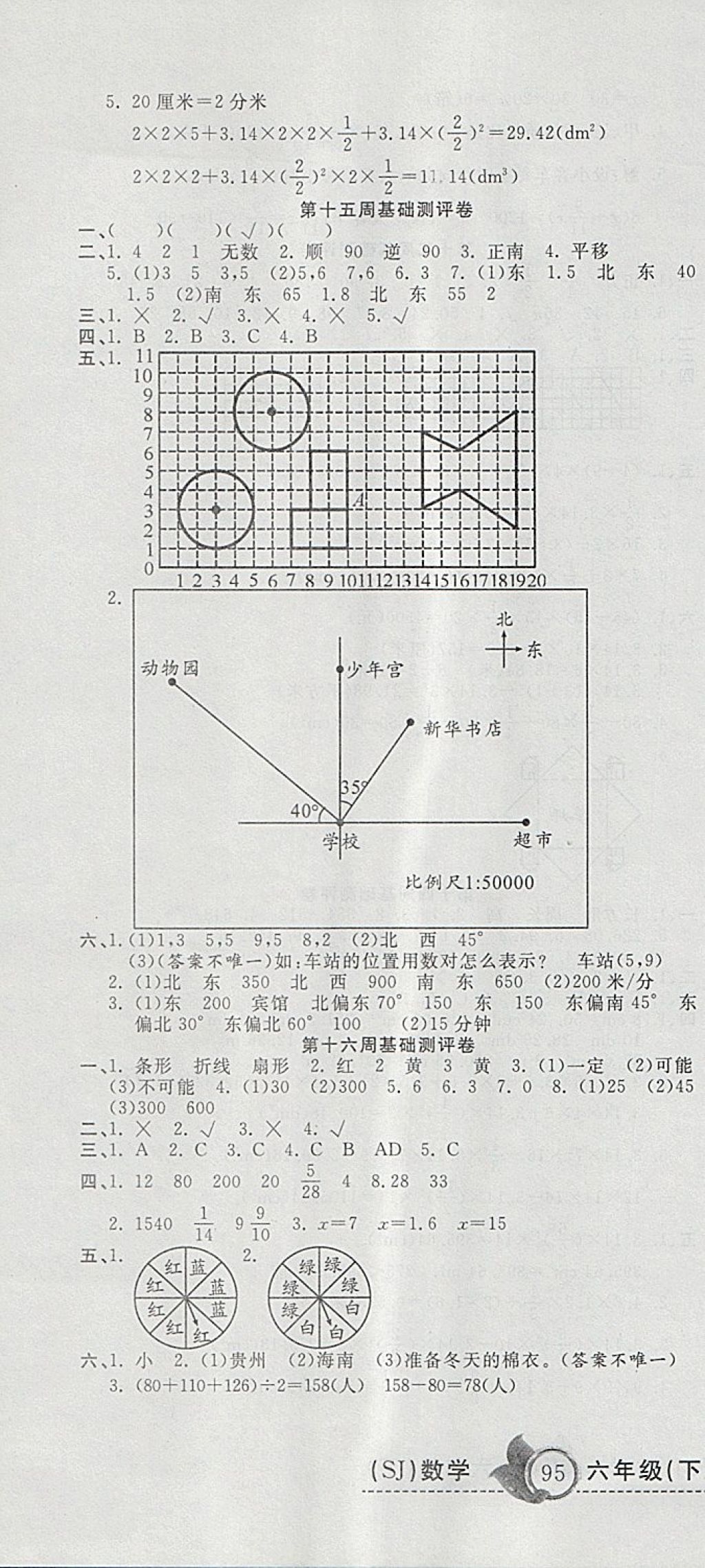 2018年一本好卷六年级数学下册苏教版 第10页