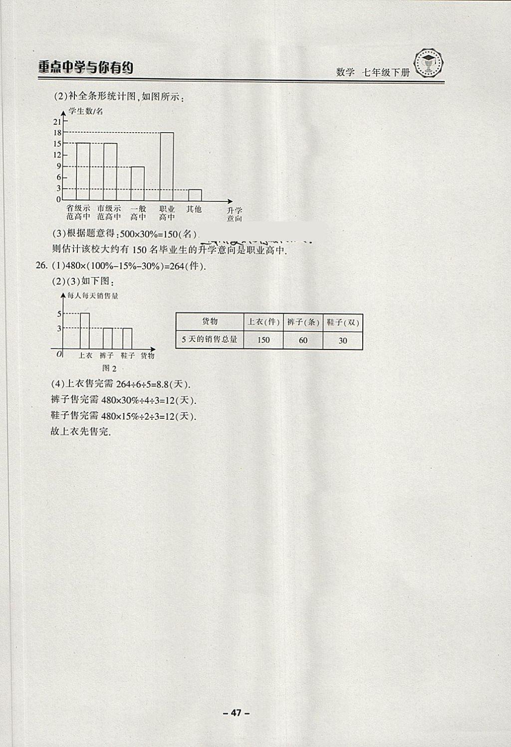 2018年重點(diǎn)中學(xué)與你有約七年級數(shù)學(xué)下冊浙教版 第47頁