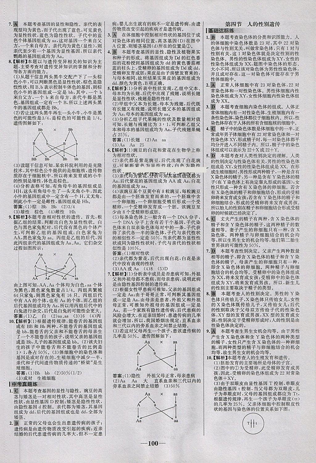 2018年世紀(jì)金榜百練百勝八年級生物下冊 第6頁