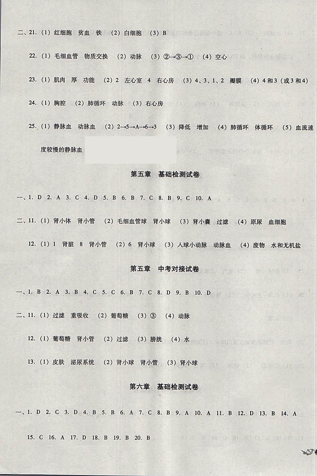 2018年單元加期末復(fù)習(xí)與測試七年級生物下冊人教版 第7頁