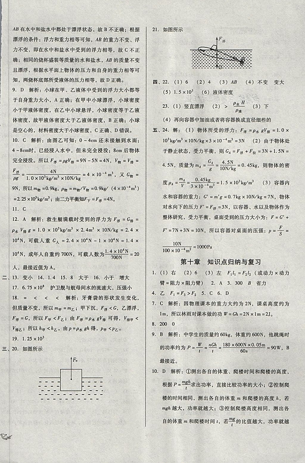 2018年單元加期末復(fù)習(xí)與測試八年級物理下冊滬科版 第6頁