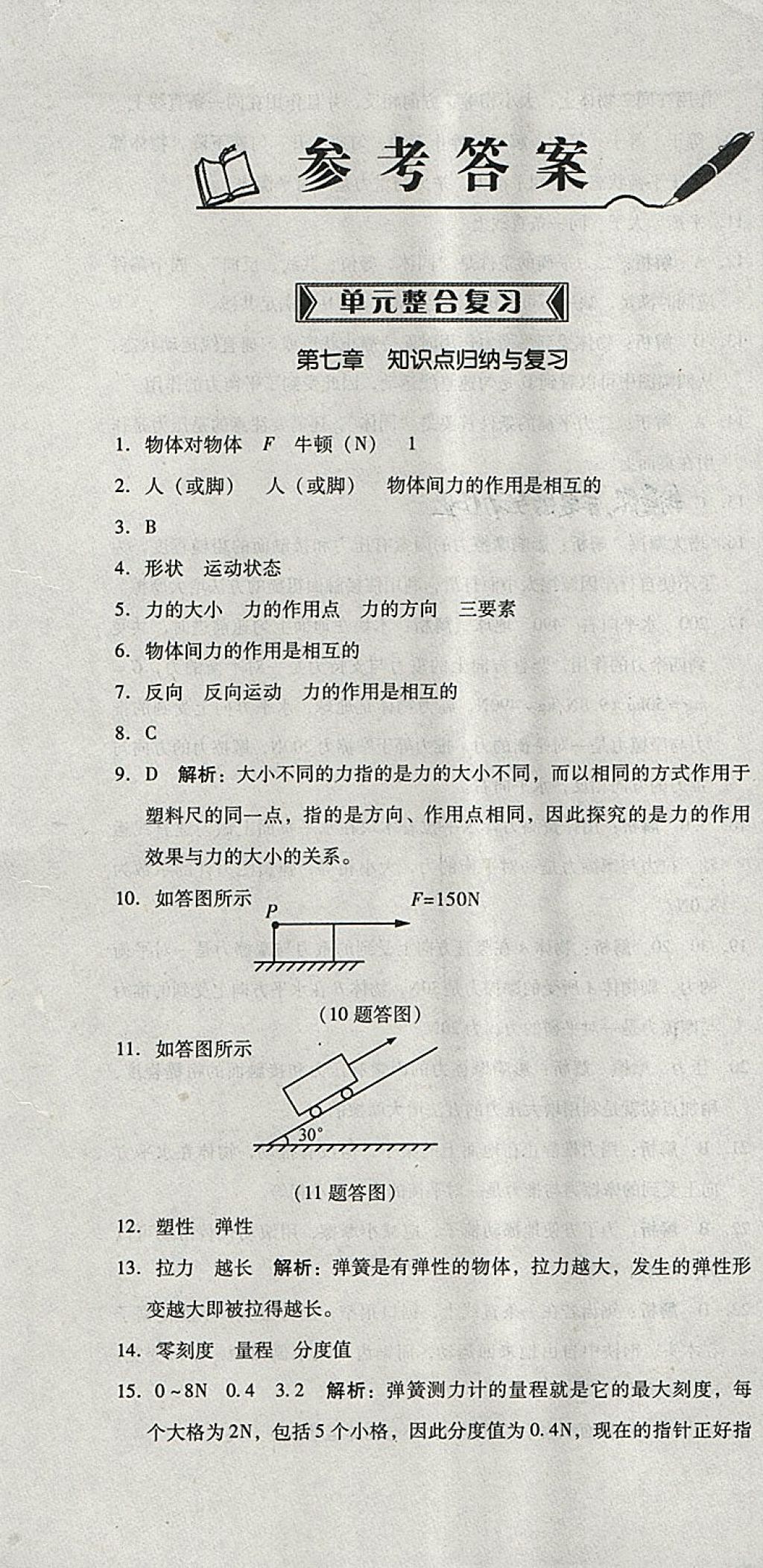 2018年单元加期末复习与测试八年级物理下册人教版 第1页