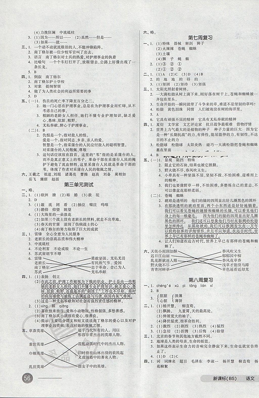 2018年全品小复习六年级语文下册北师大版 第3页