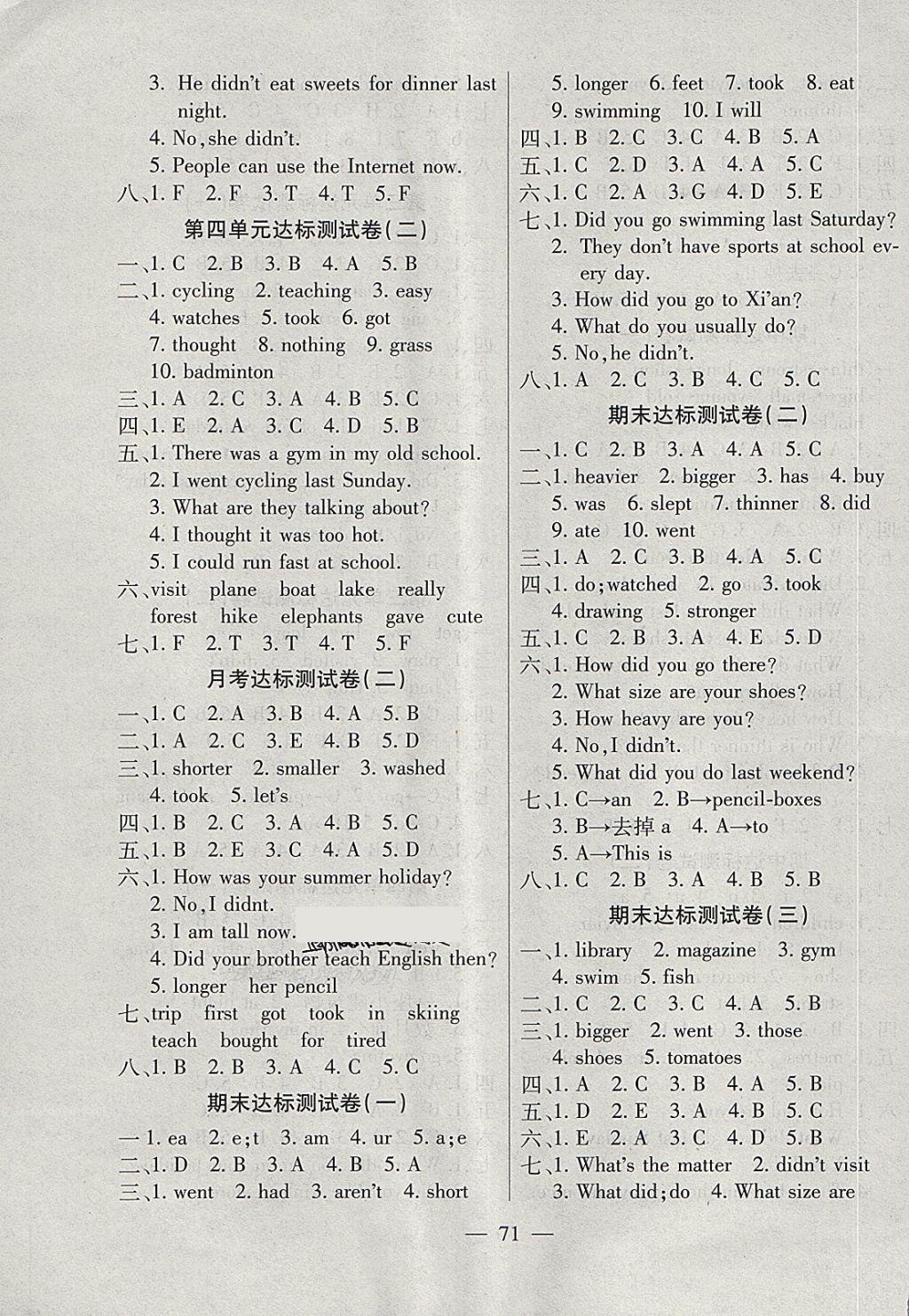 2018年樂學(xué)名校點(diǎn)金卷六年級(jí)英語(yǔ)下冊(cè)人教PEP版 第3頁(yè)