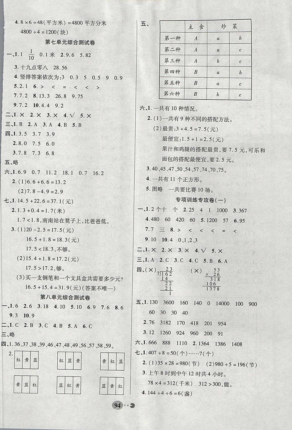 2018年暢響雙優(yōu)卷三年級數(shù)學(xué)下冊人教版 第6頁