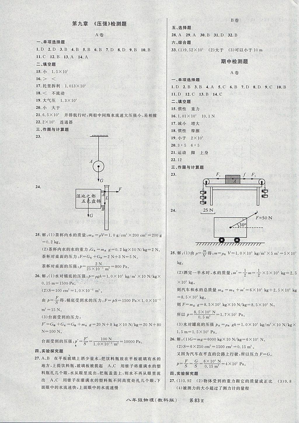 2018年百所名校精點(diǎn)試題八年級(jí)物理下冊(cè)教科版 第3頁(yè)