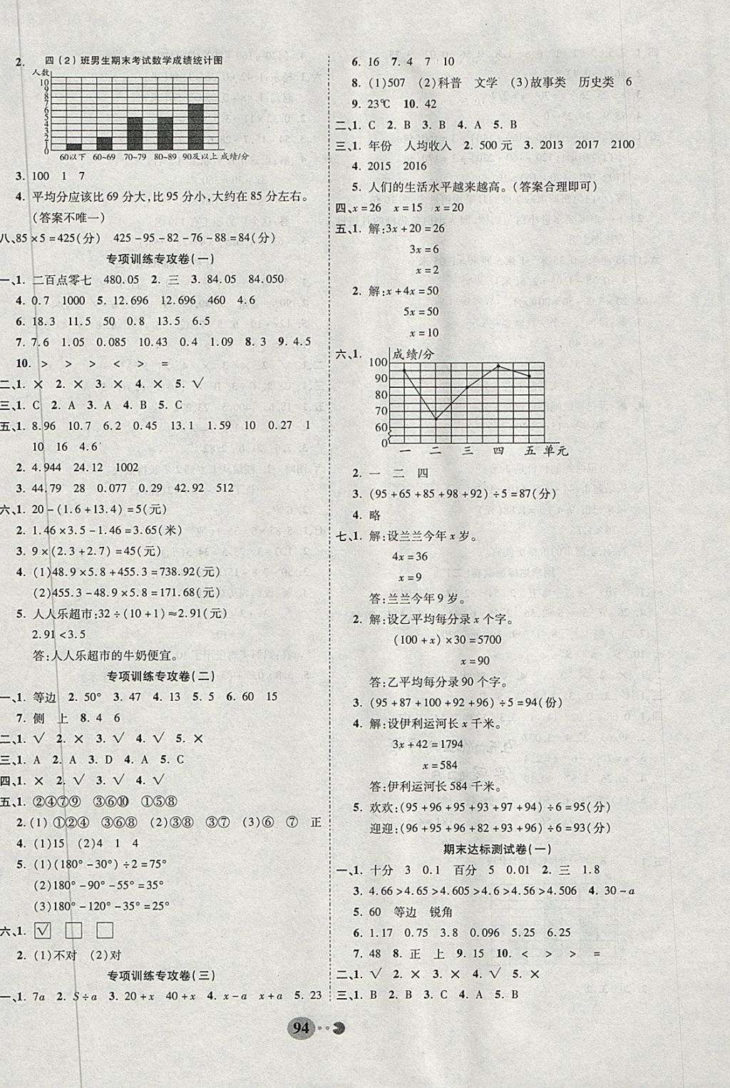 2018年暢響雙優(yōu)卷四年級數(shù)學(xué)下冊北師大版 第6頁