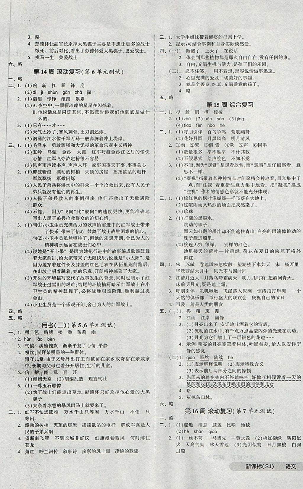 2018年全品小复习五年级语文下册苏教版 第5页