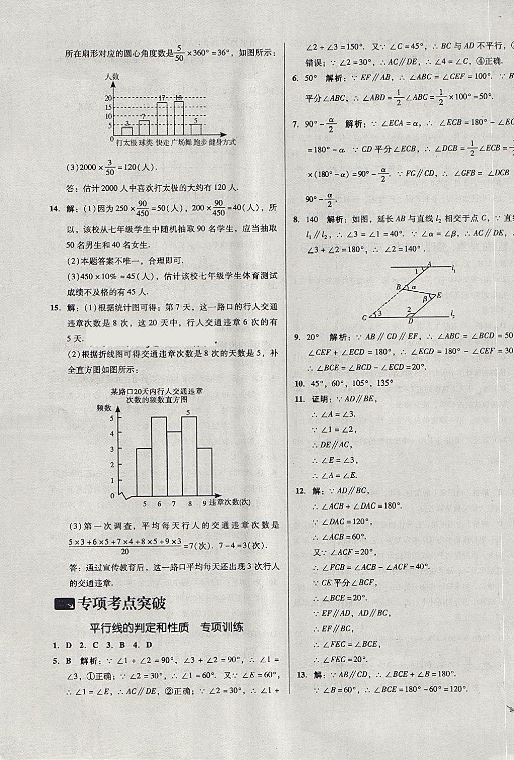 2018年单元加期末复习与测试七年级数学下册人教版 第11页