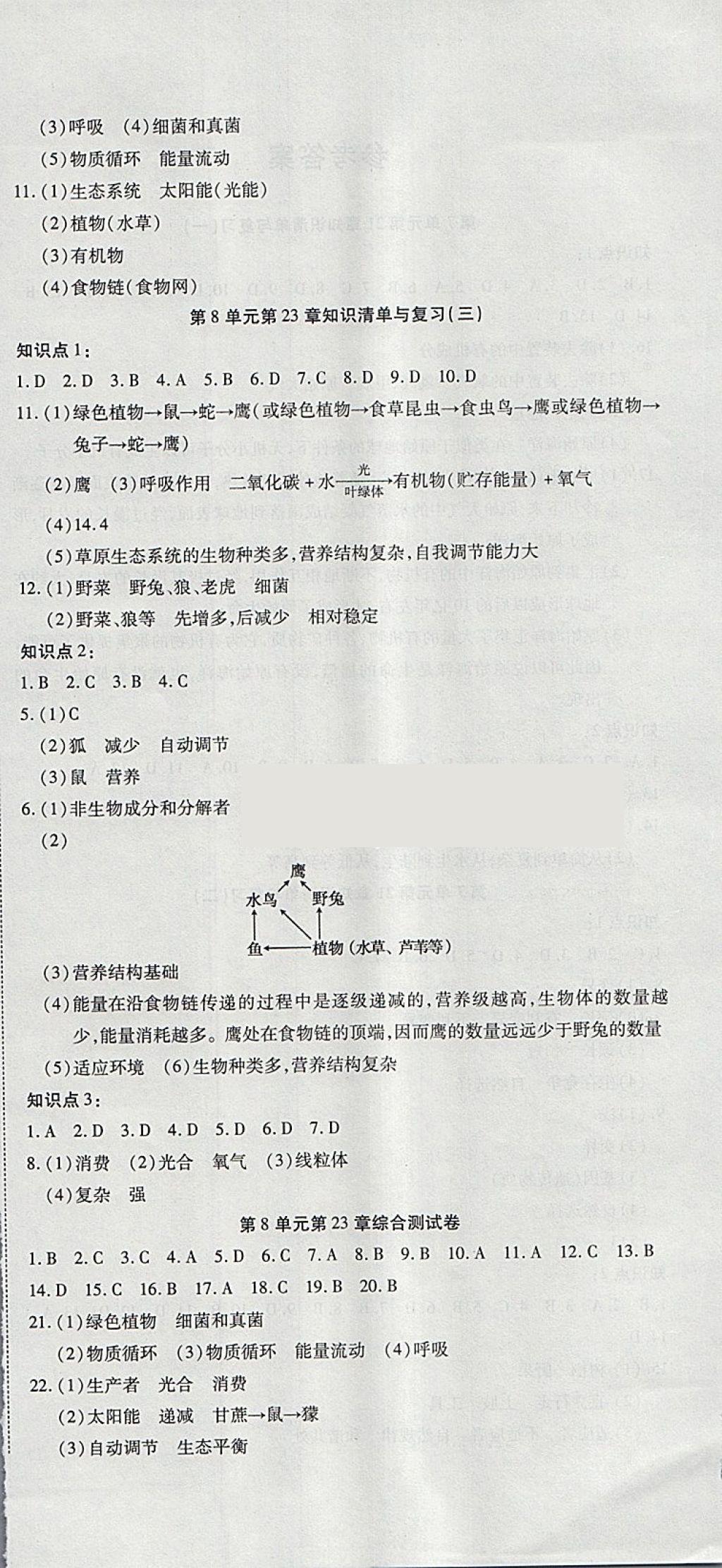 2018年金状元提优好卷八年级生物下册北师大版 第6页