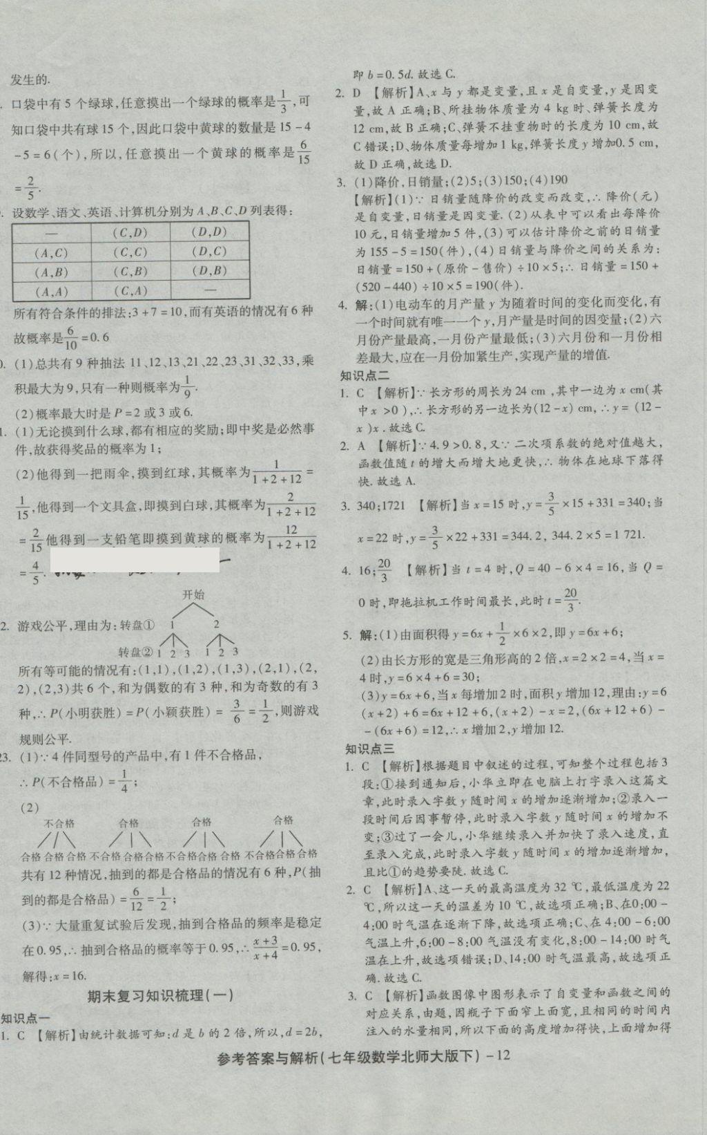 2018年練考通全優(yōu)卷七年級(jí)數(shù)學(xué)下冊(cè)北師大版 第12頁(yè)