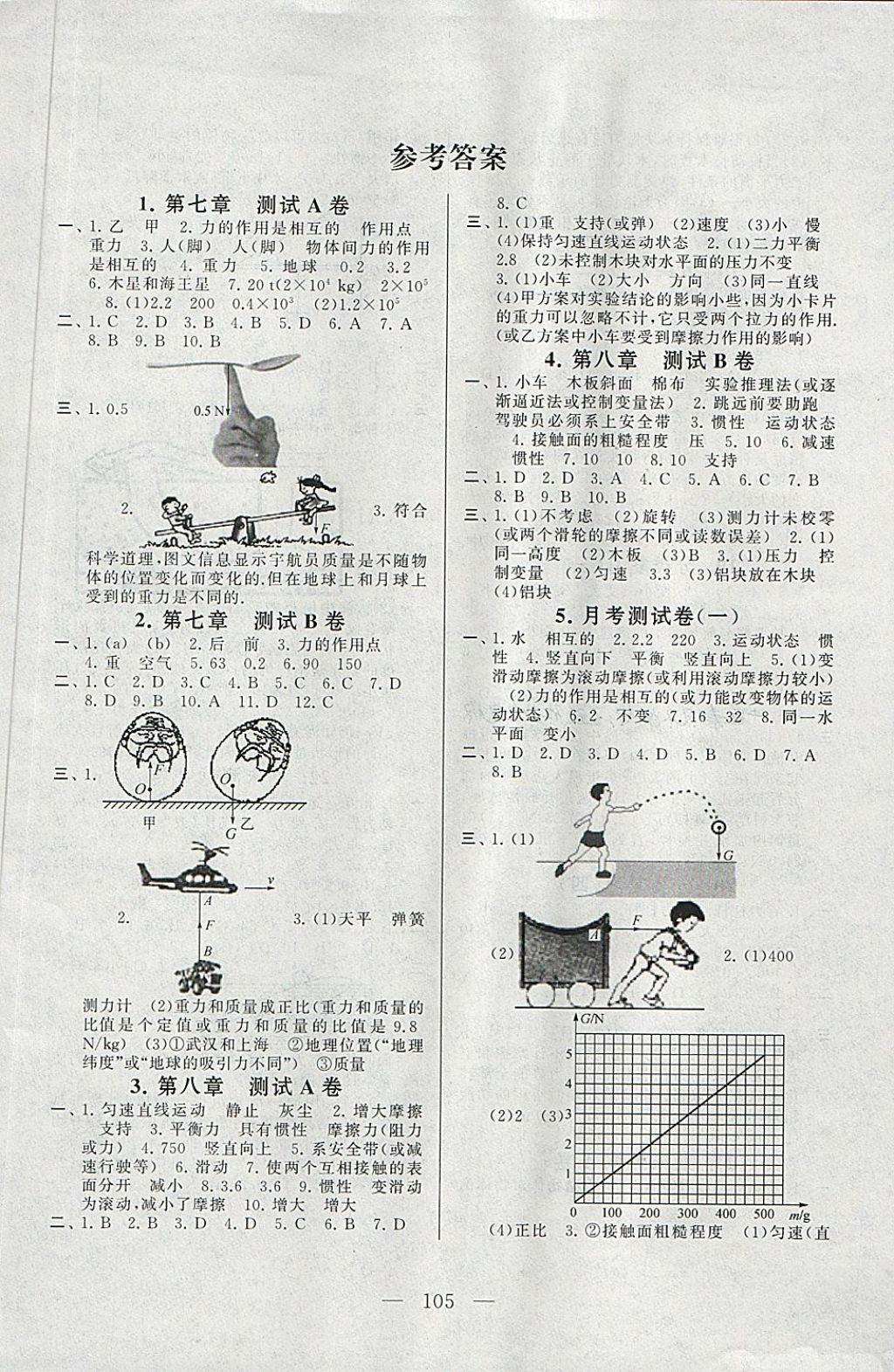 2018年啟東黃岡大試卷八年級物理下冊人教版 第1頁