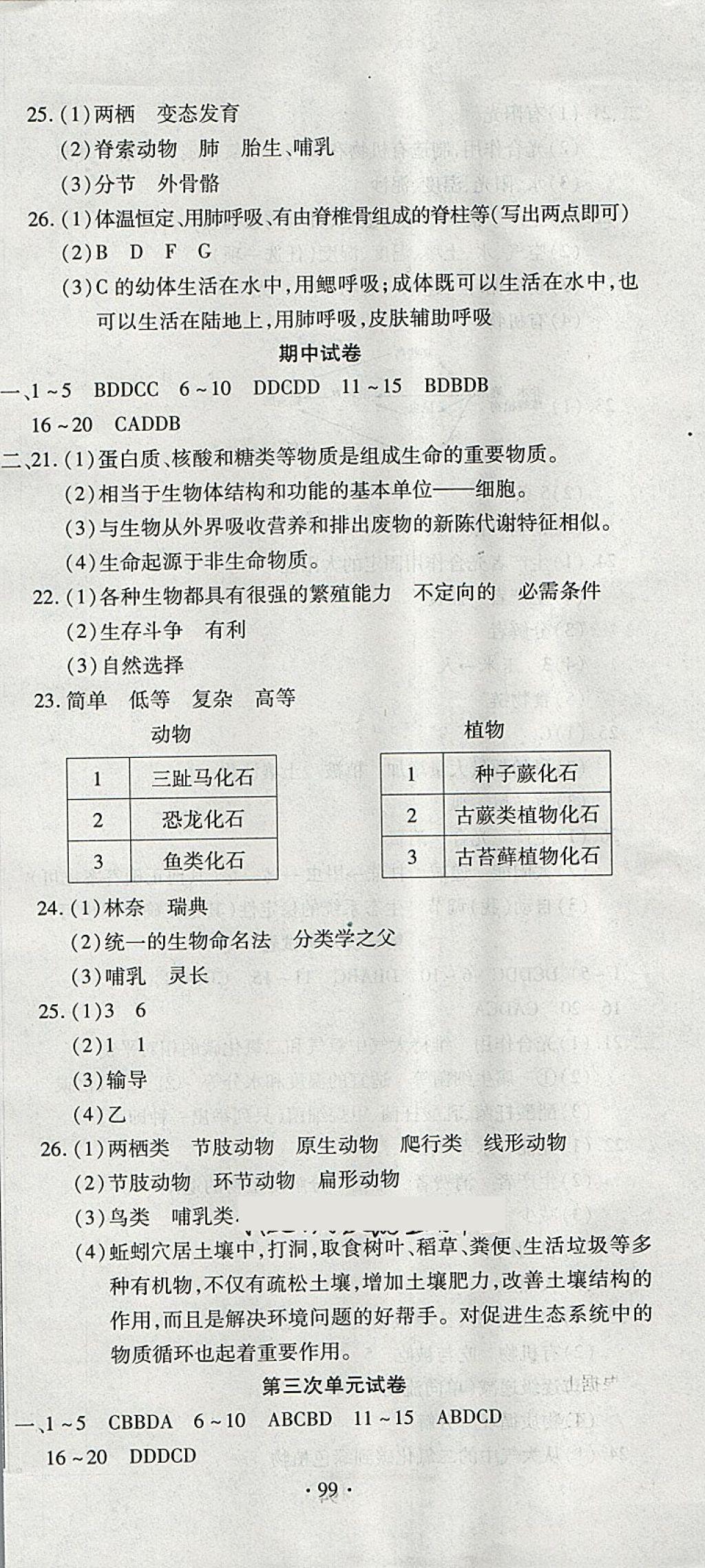 2018年ABC考王全程測評試卷八年級生物下冊北師大版 第3頁