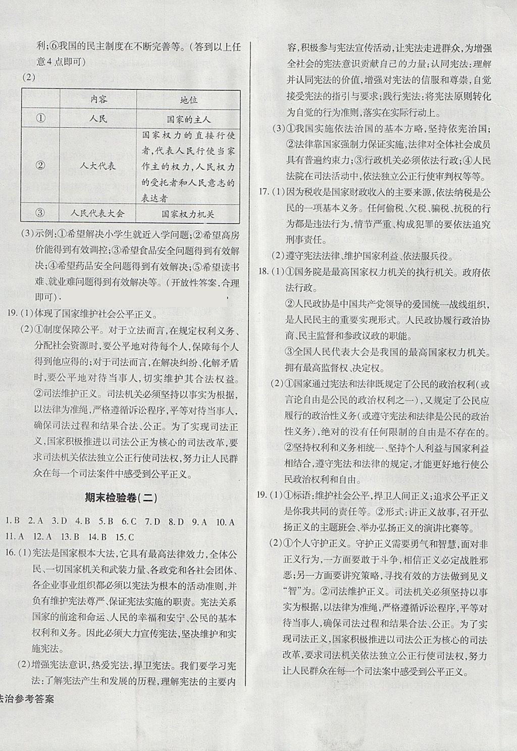 2018年核心金考卷八年級(jí)道德與法治下冊(cè)人教版 第8頁(yè)