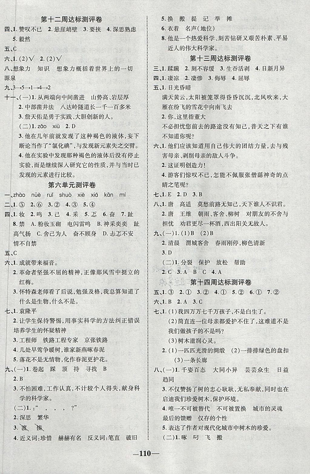 2018年優(yōu)加全能大考卷六年級(jí)語(yǔ)文下冊(cè)北師大版 第6頁(yè)