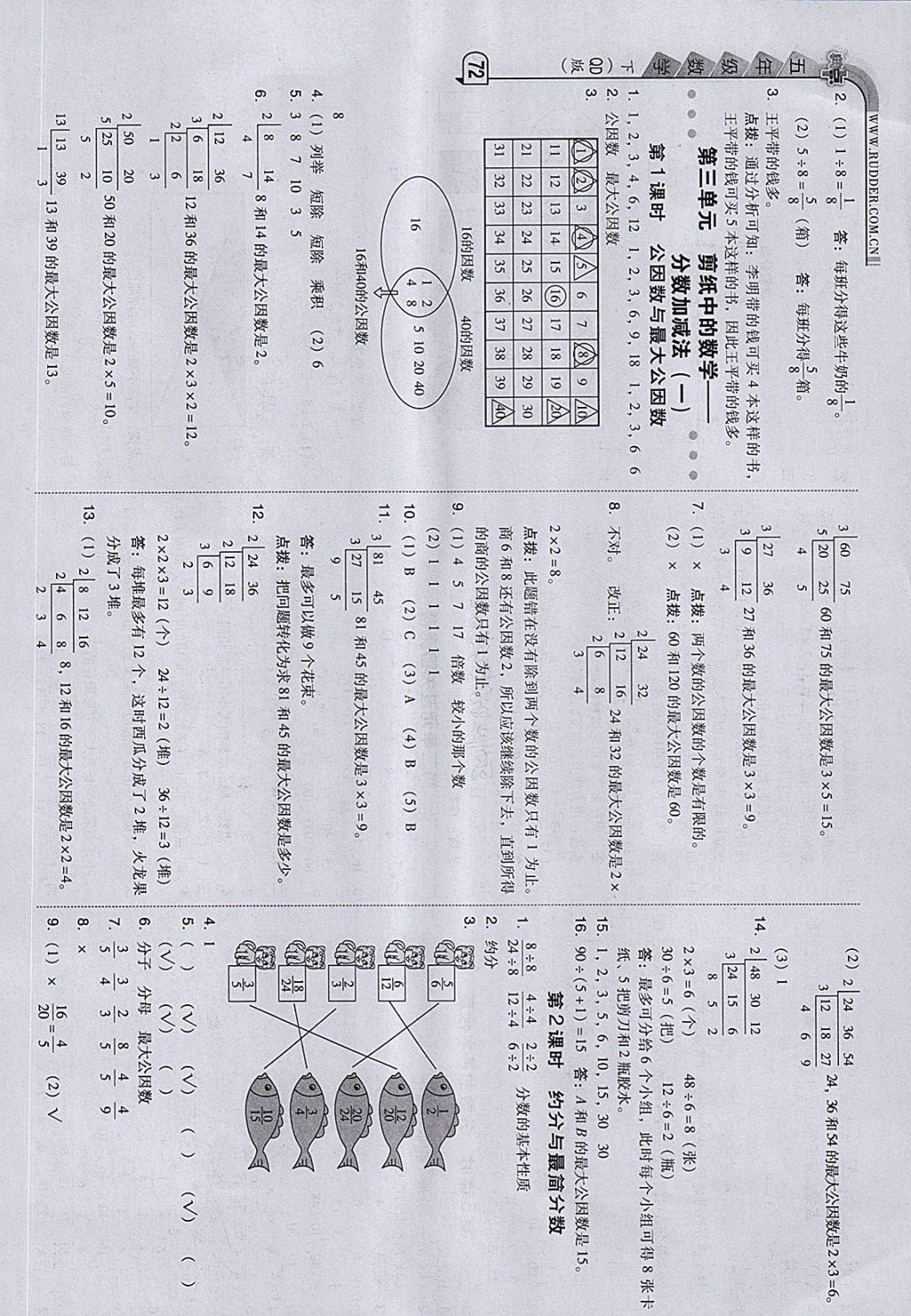 2018年综合应用创新题典中点五年级数学下册青岛版 第4页