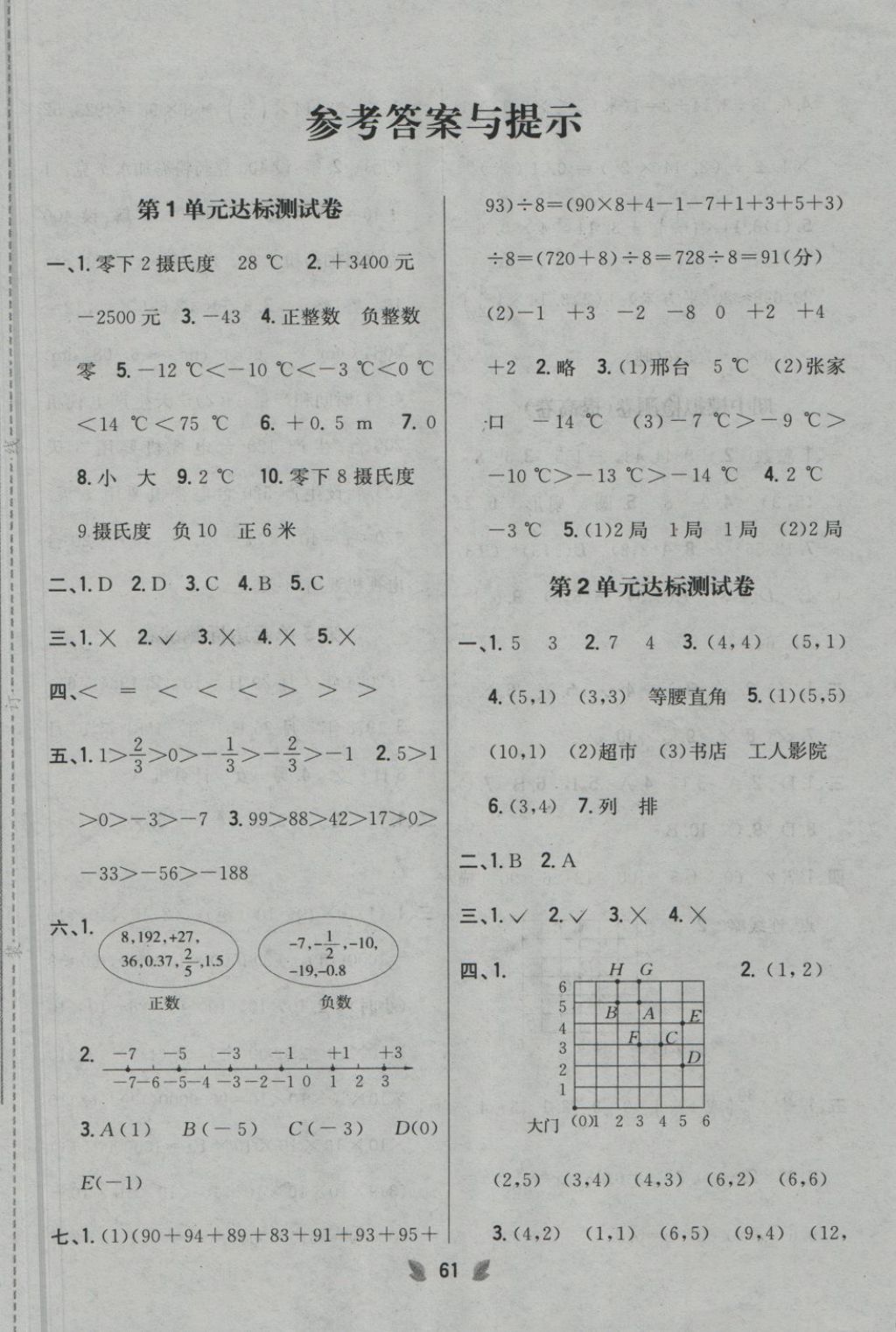 2018年小學(xué)教材完全考卷六年級(jí)數(shù)學(xué)下冊(cè)冀教版 第1頁(yè)