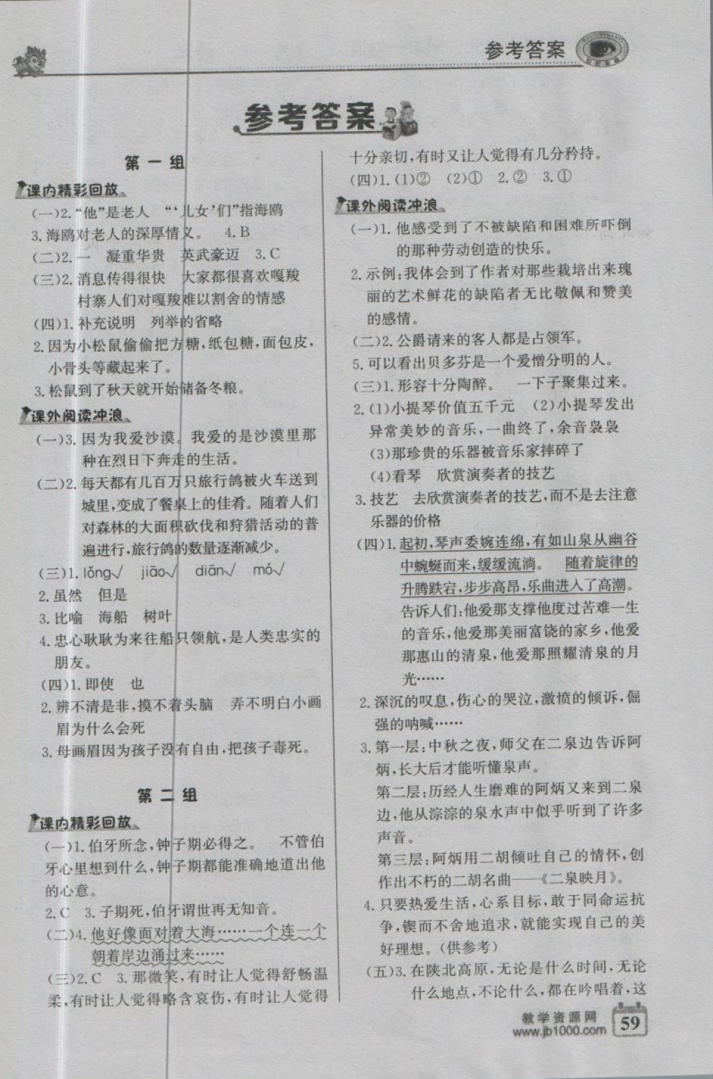 2018年世紀(jì)金榜小博士單元期末一卷通五年級(jí)語(yǔ)文下冊(cè)魯教版 第1頁(yè)