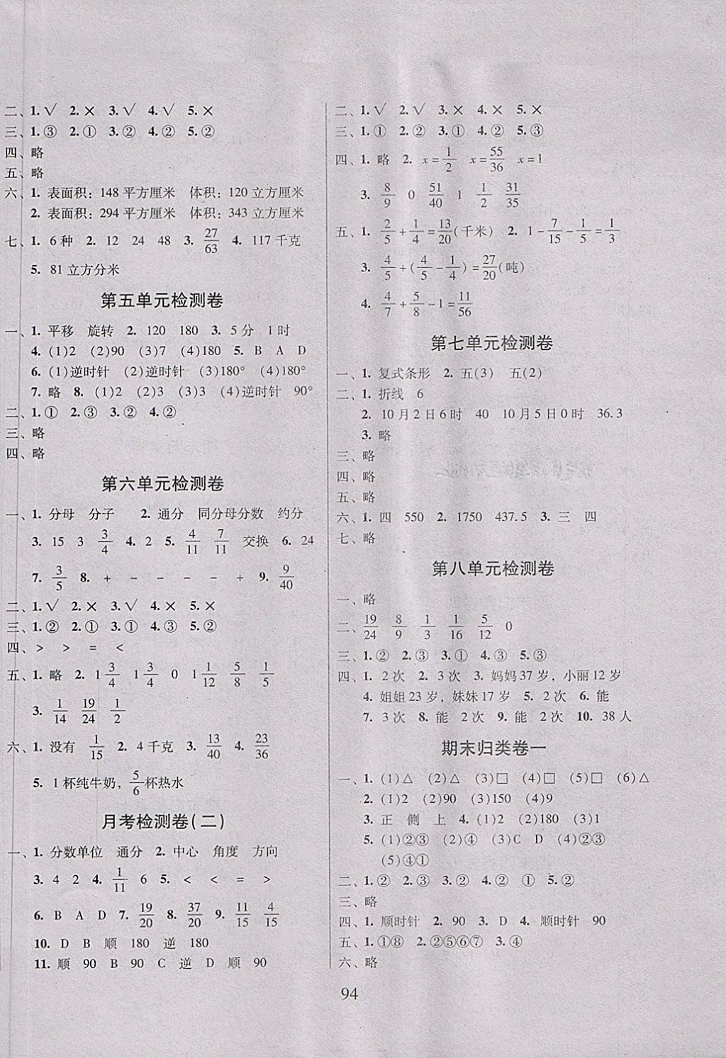 2018年A加期末沖刺100分五年級(jí)數(shù)學(xué)下冊(cè) 第2頁(yè)