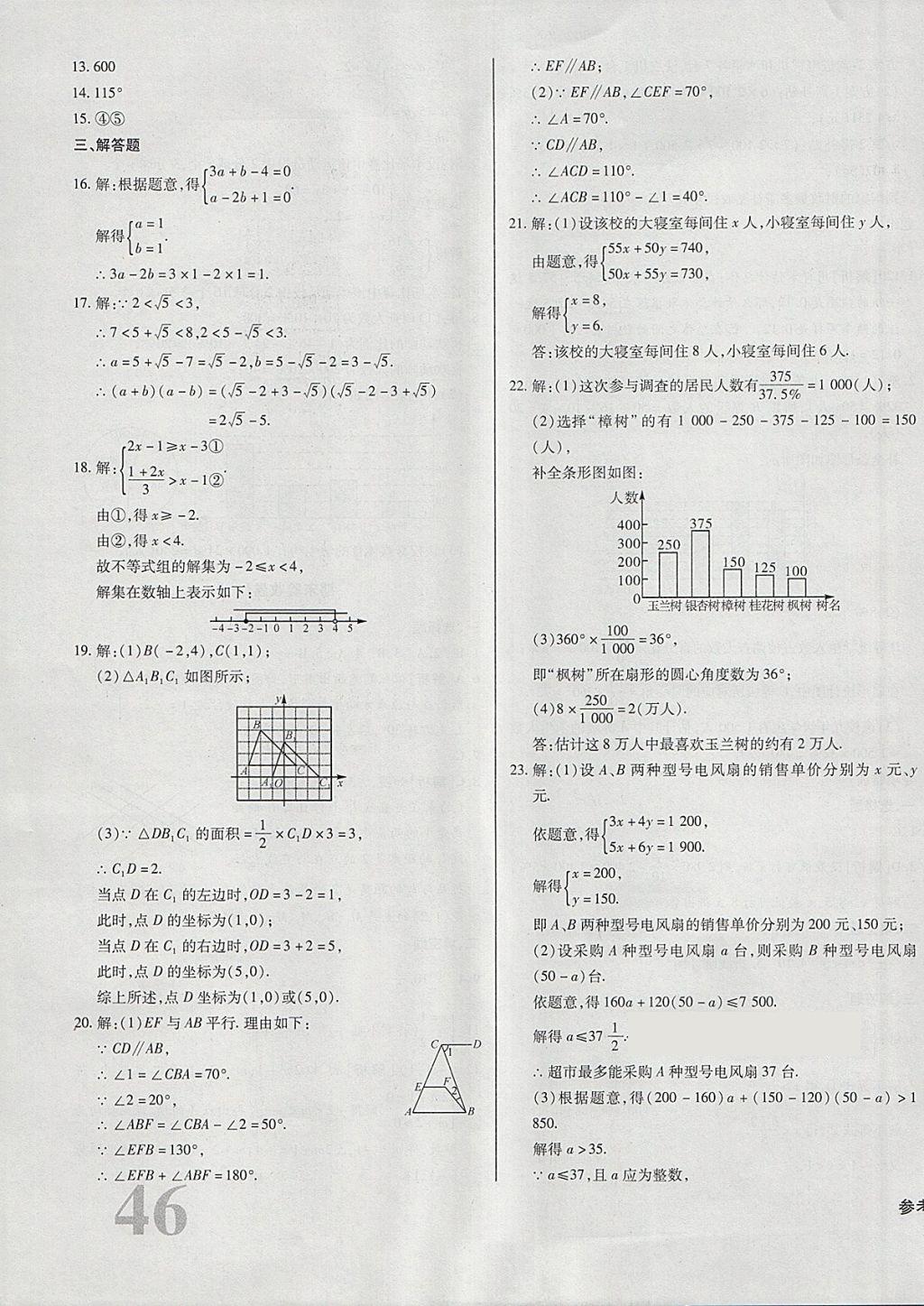 2018年核心金考卷七年級(jí)數(shù)學(xué)下冊(cè)人教版 第19頁(yè)