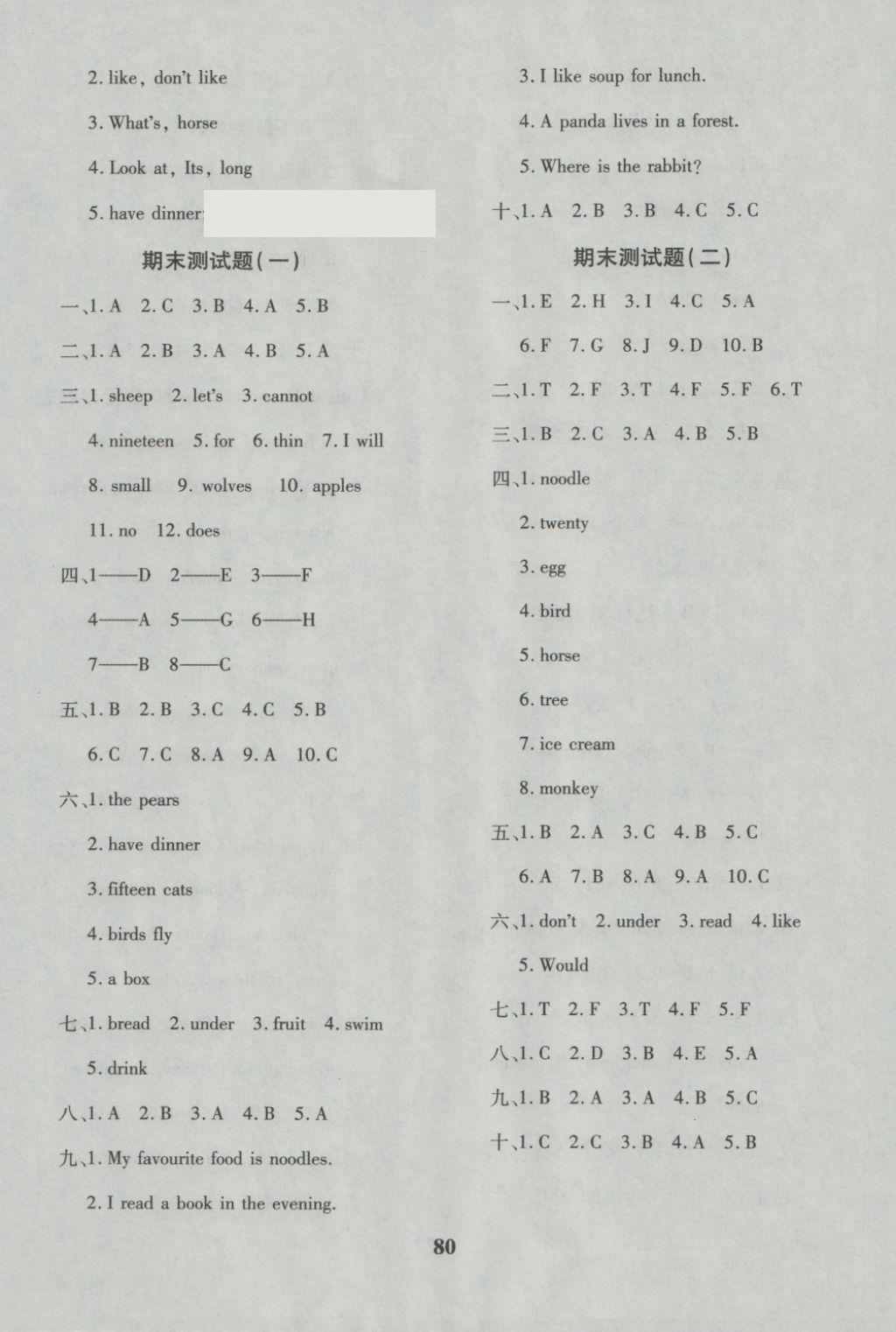 2018年黃岡360度定制密卷三年級(jí)英語(yǔ)下冊(cè)冀教版 第8頁(yè)