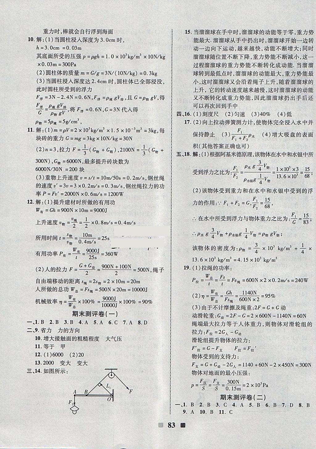 2018年優(yōu)加全能大考卷八年級(jí)物理下冊(cè)人教版 第7頁