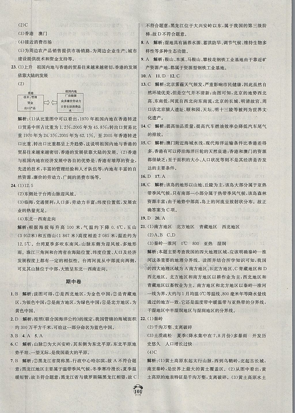 2018年陽光奪冠八年級地理下冊人教版 第9頁