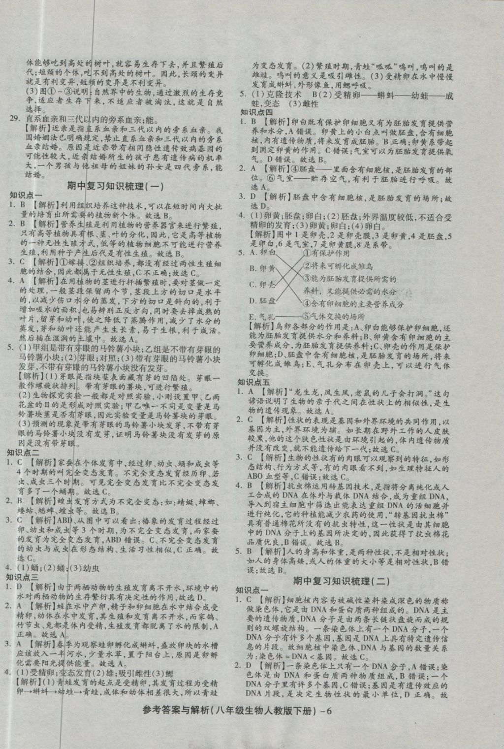 2018年练考通全优卷八年级生物下册人教版 第6页