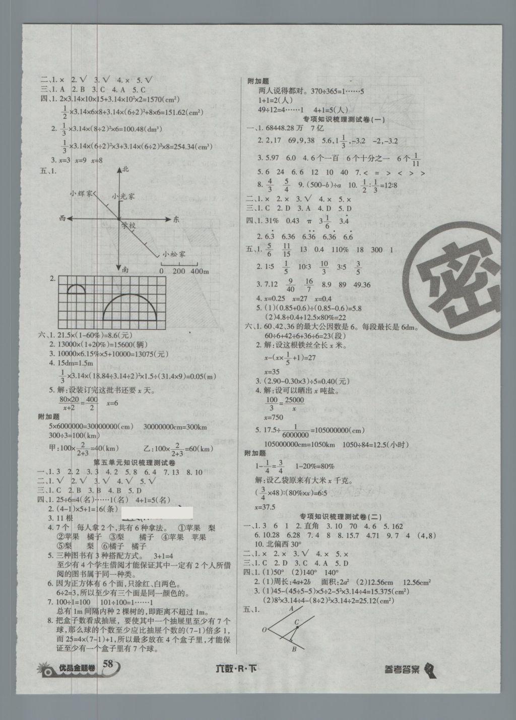 2018年優(yōu)品金題卷六年級數學下冊人教版 第2頁