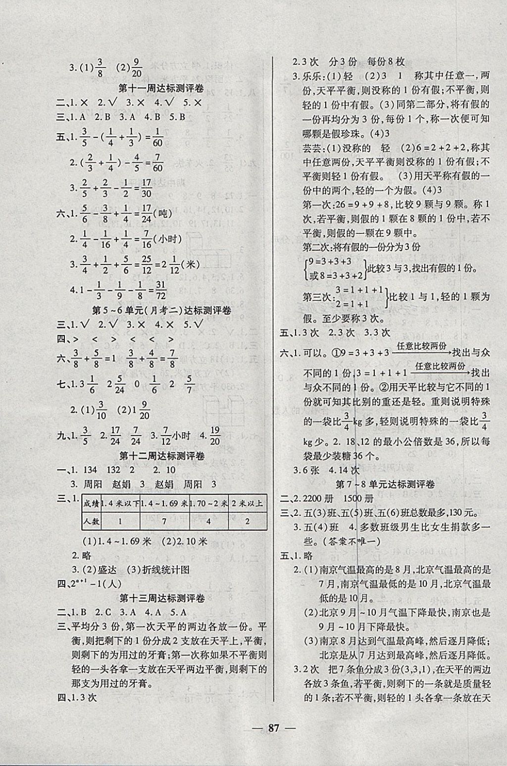 2018年全能練考卷五年級(jí)數(shù)學(xué)下冊(cè)人教版 第3頁(yè)